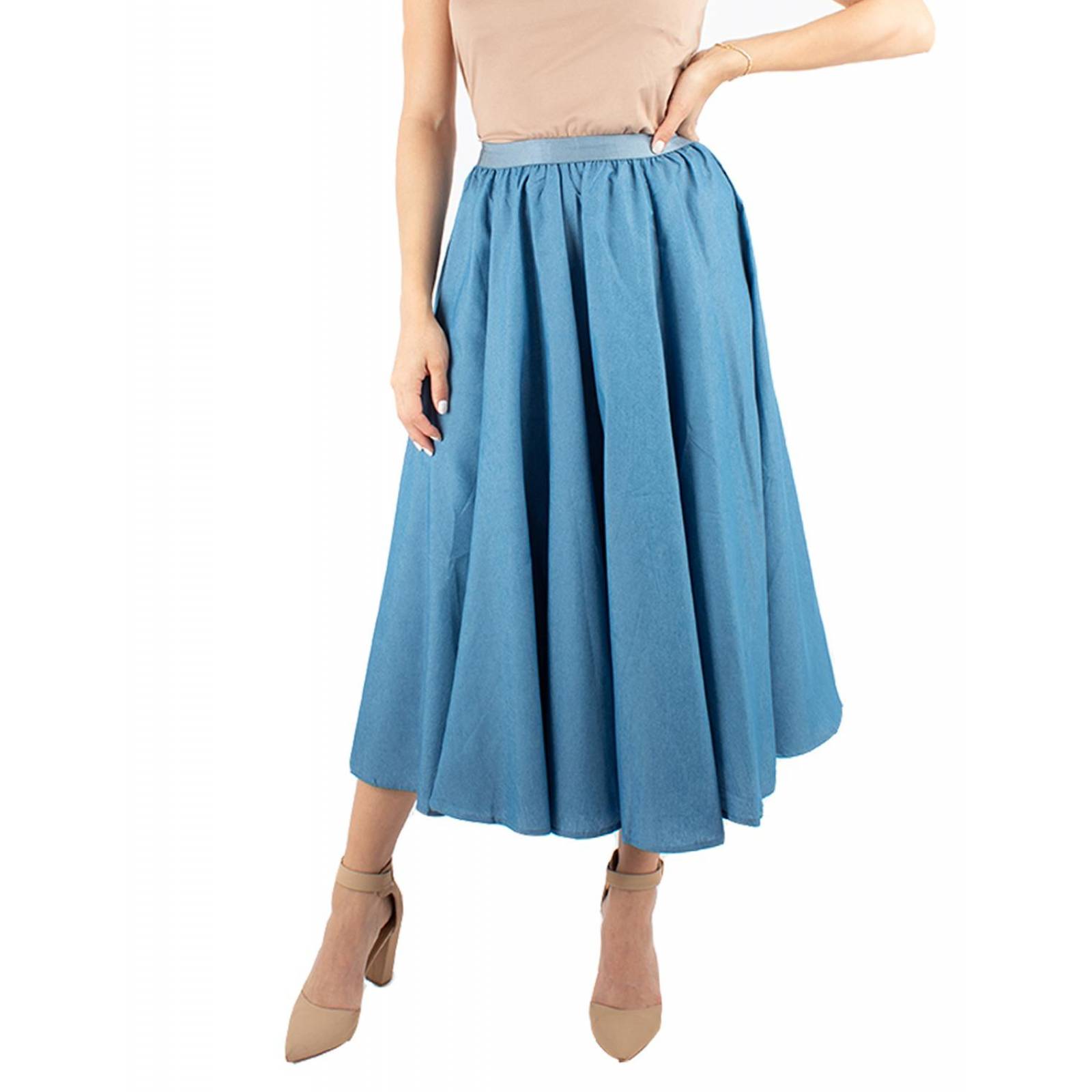 Falda circular mezclilla 