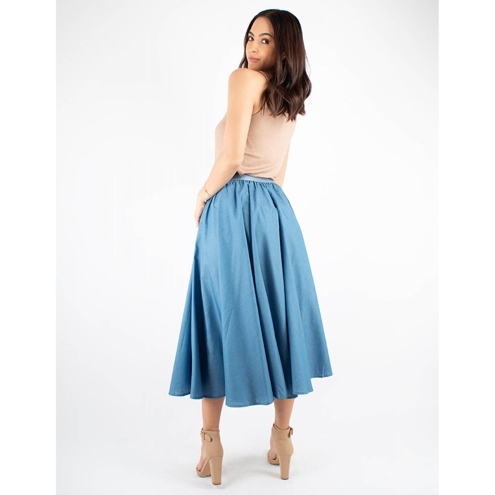 Falda circular mezclilla 