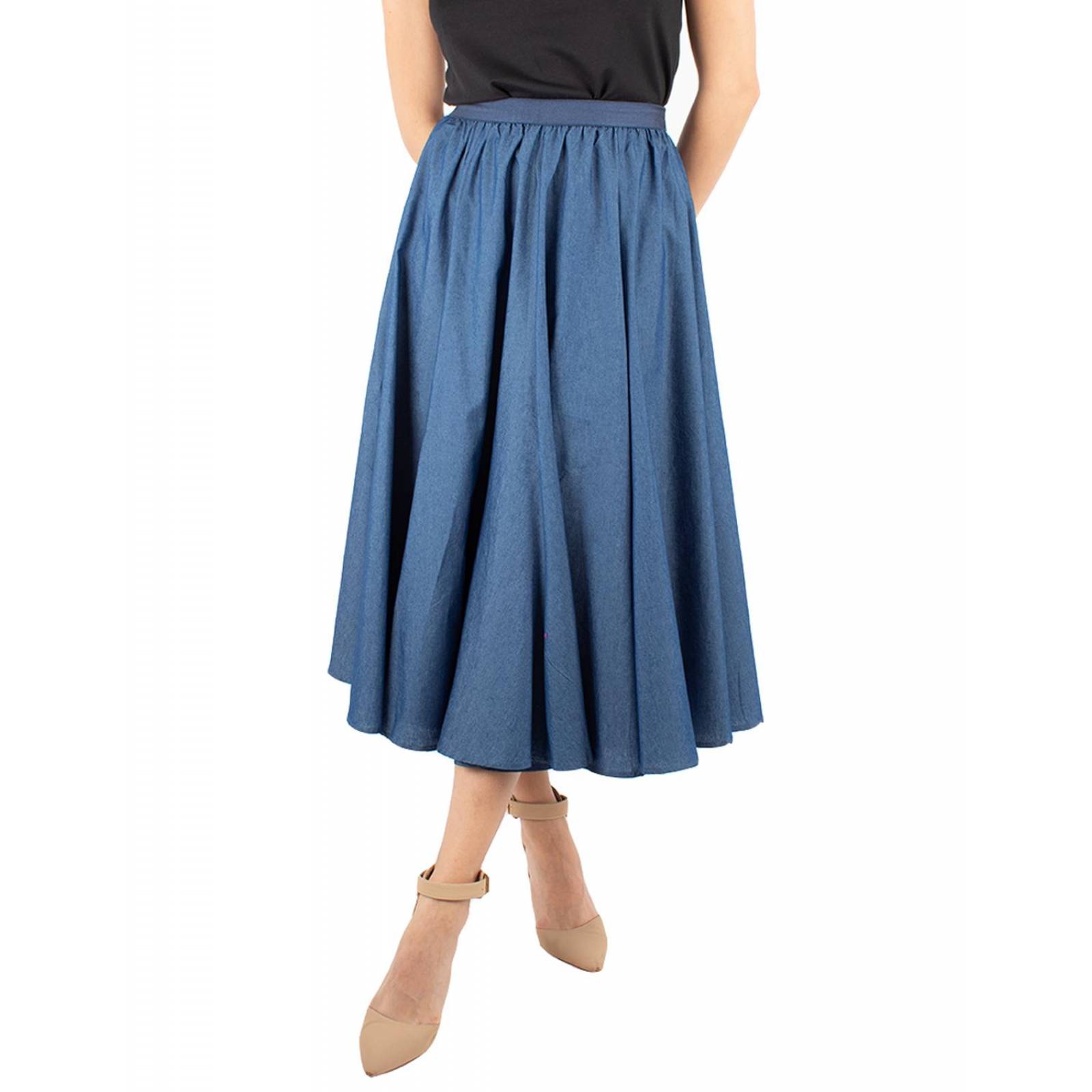 Falda circular mezclilla 