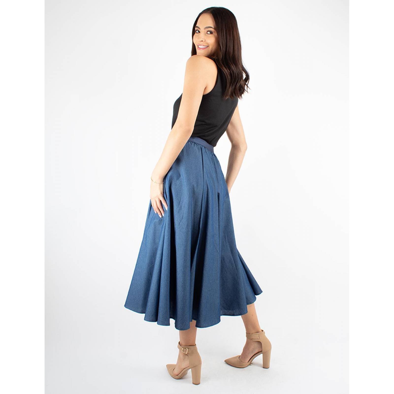 Falda circular mezclilla 