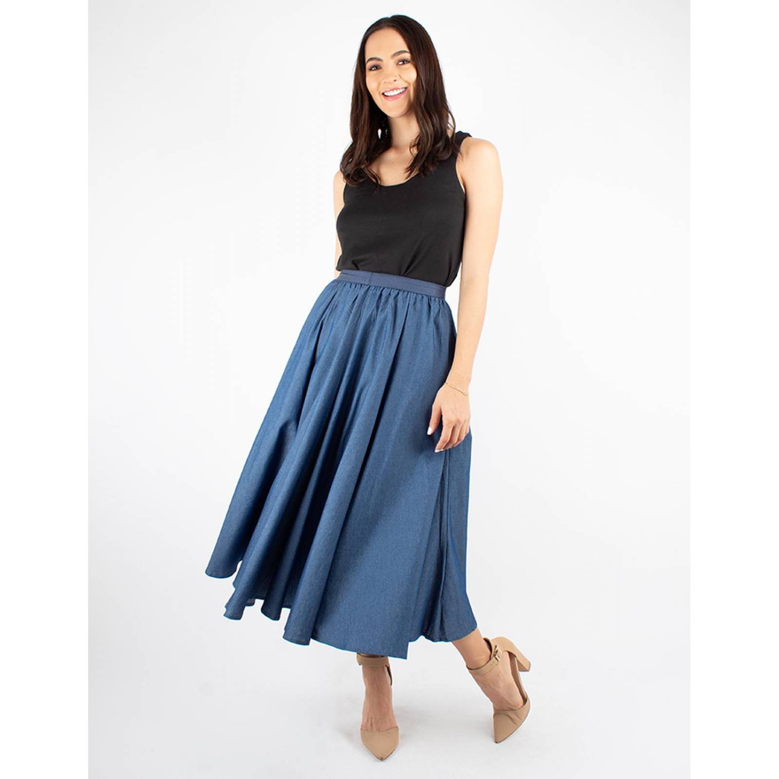 Falda circular mezclilla 