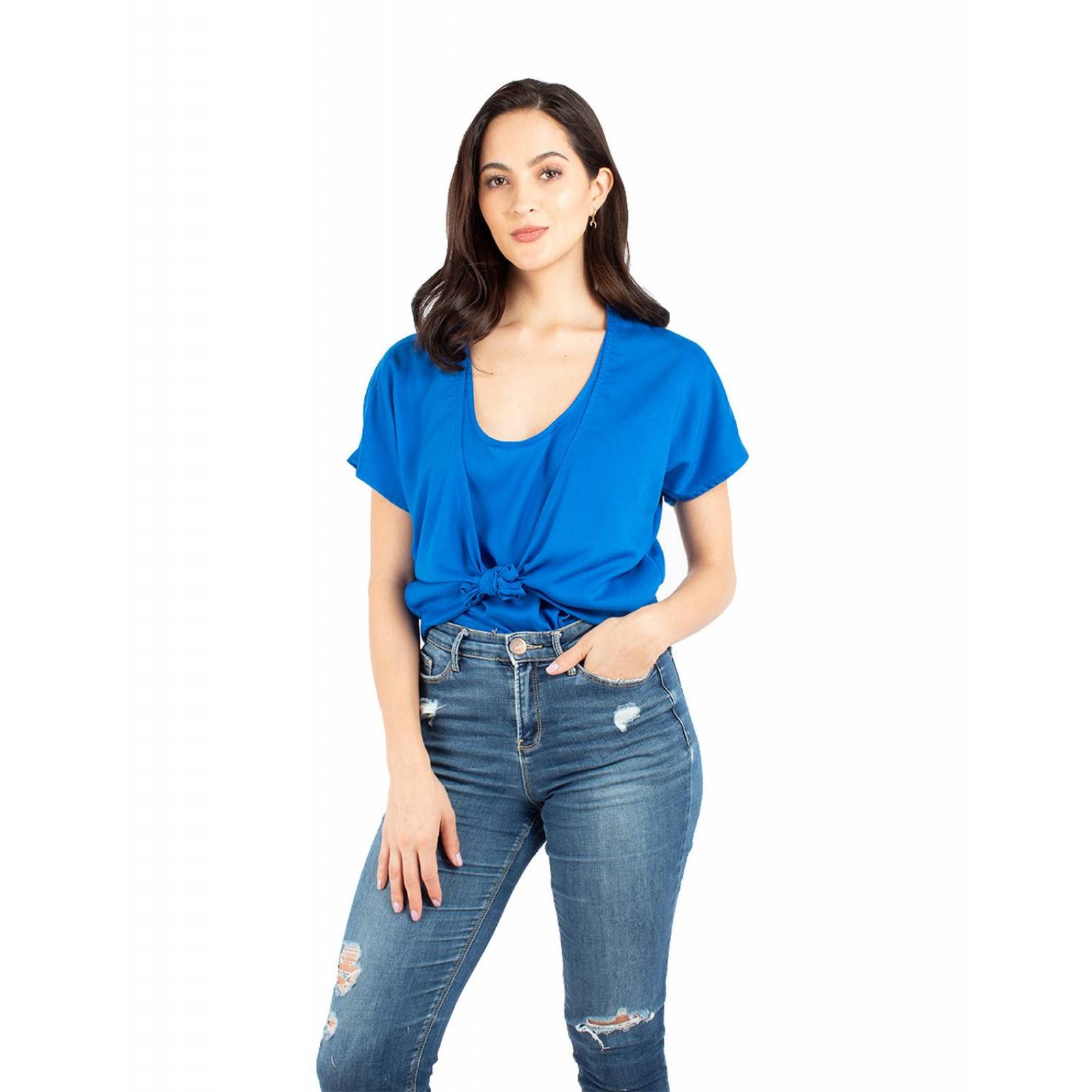 Blusa con amarre al frente 