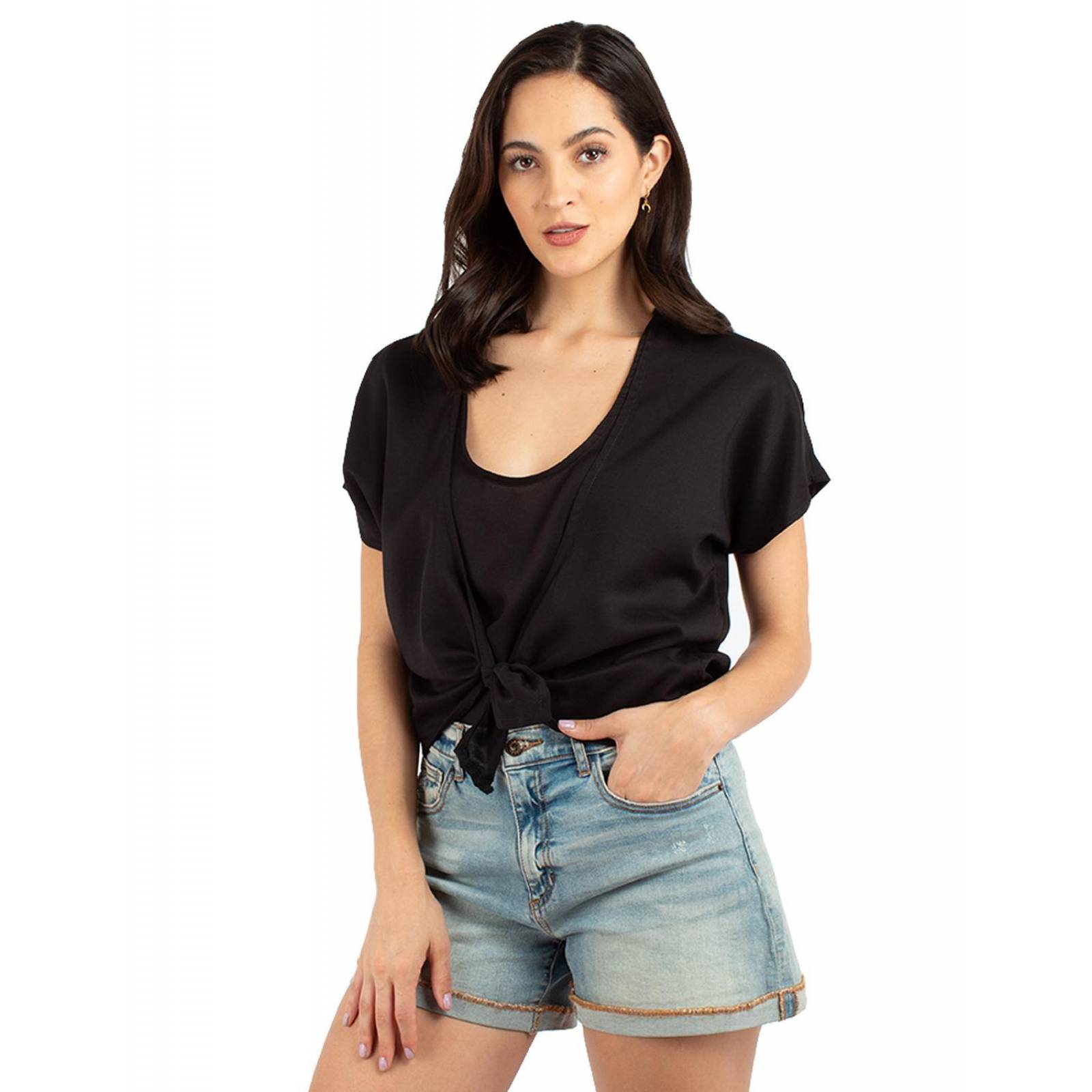 Blusa con amarre al frente 