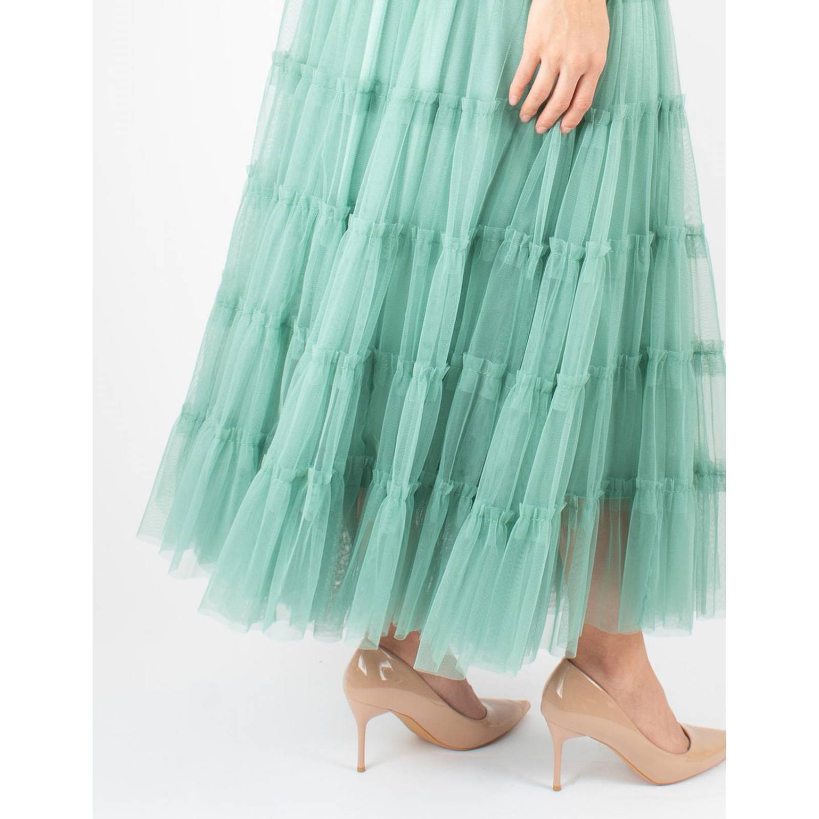 Maxi falda de tul con vuelo 