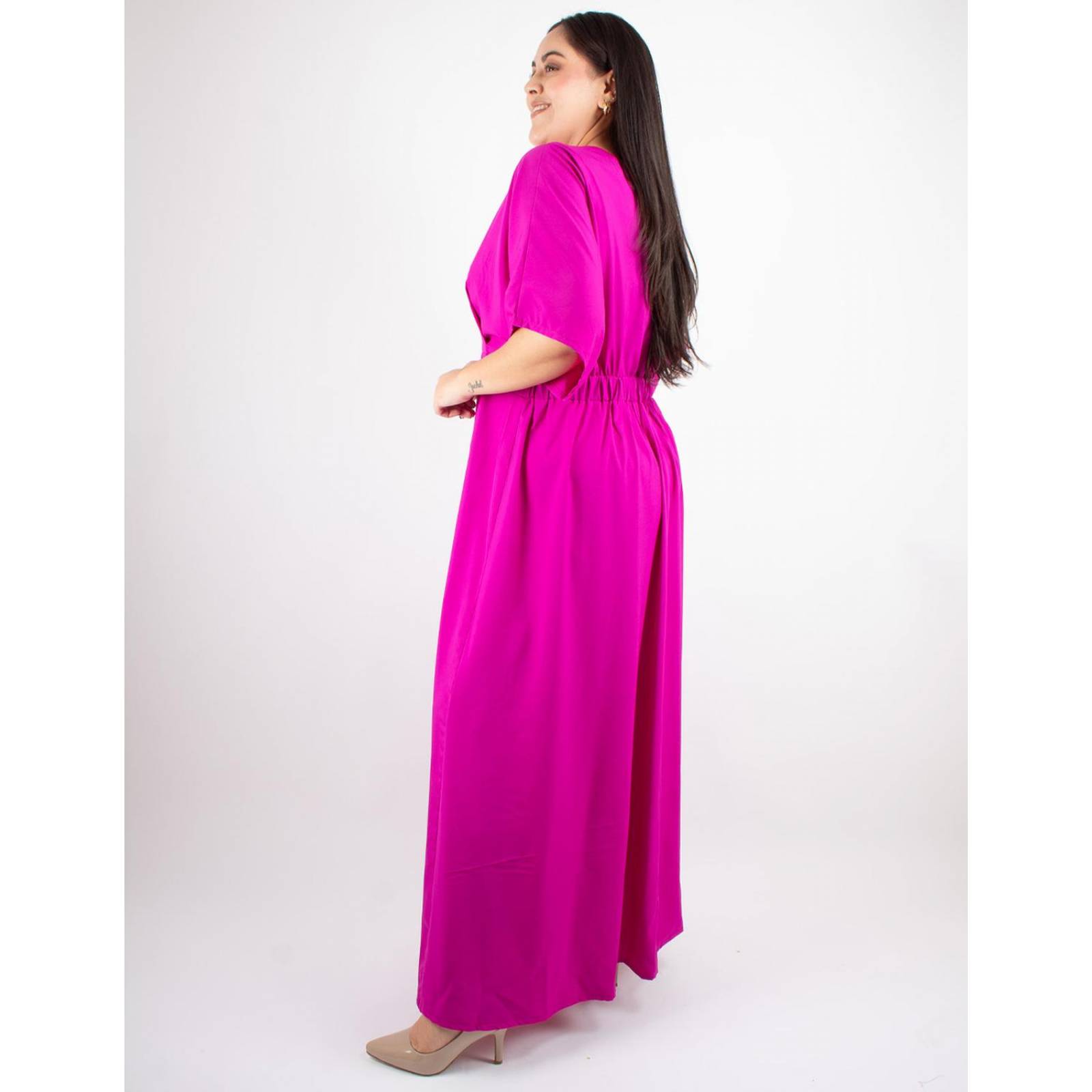 Maxi vestido Curvy manga kimono 