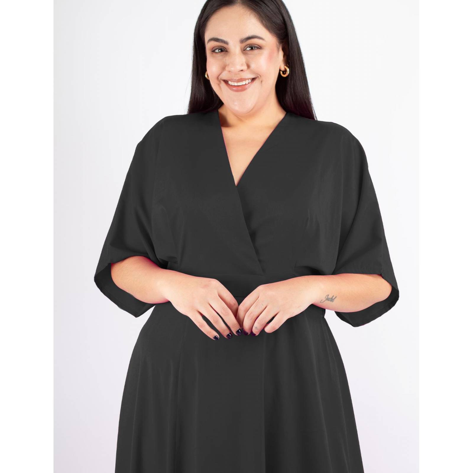 Maxi vestido Curvy manga kimono 