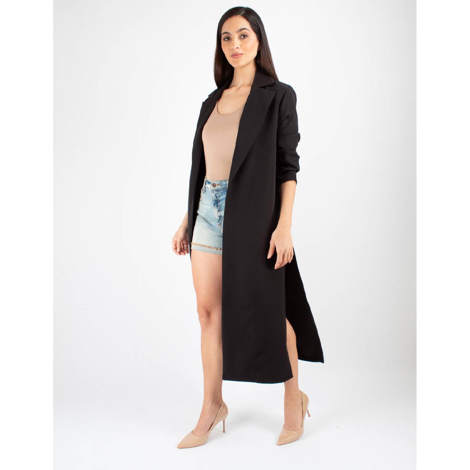 Maxi blazer con aberturas 