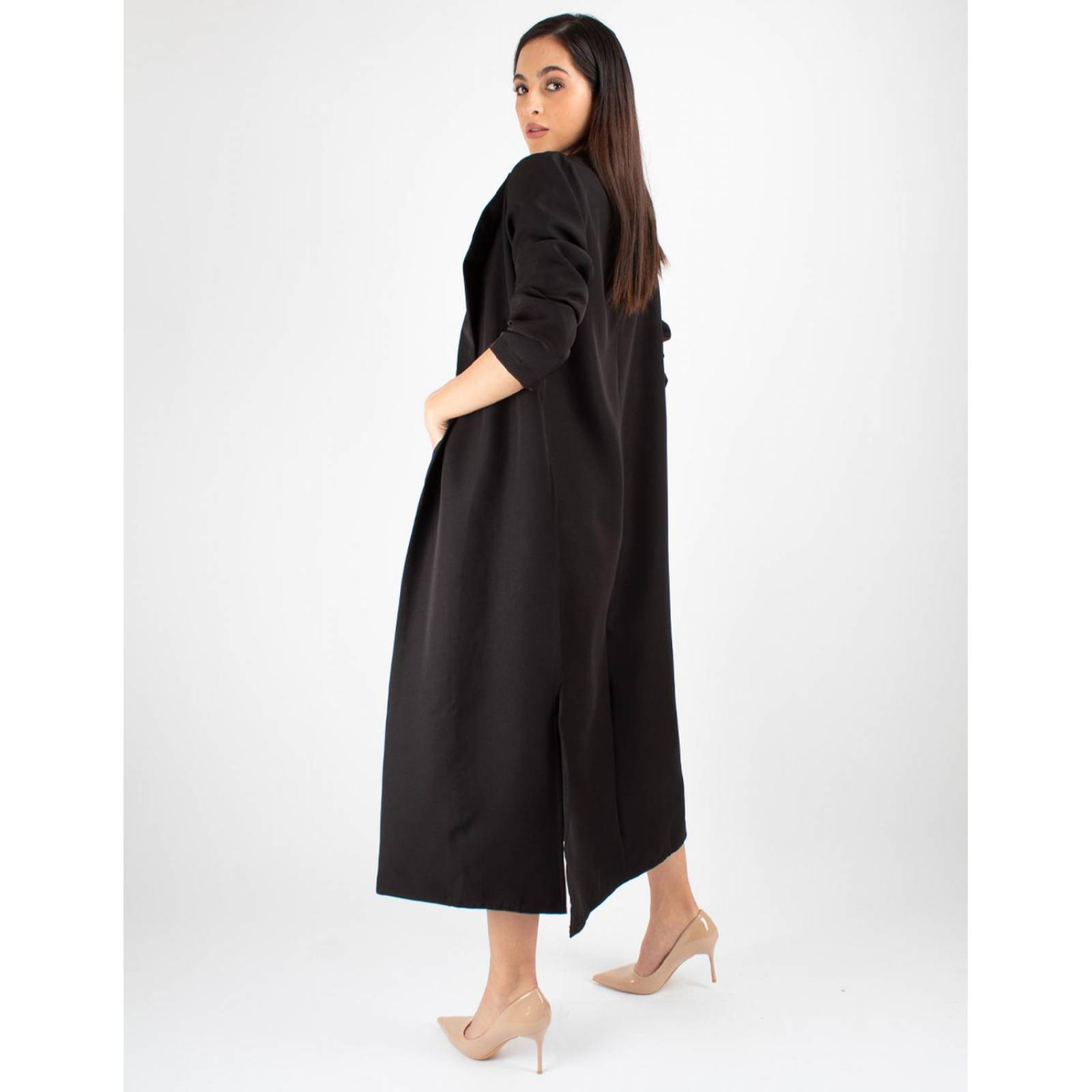 Maxi blazer con aberturas 