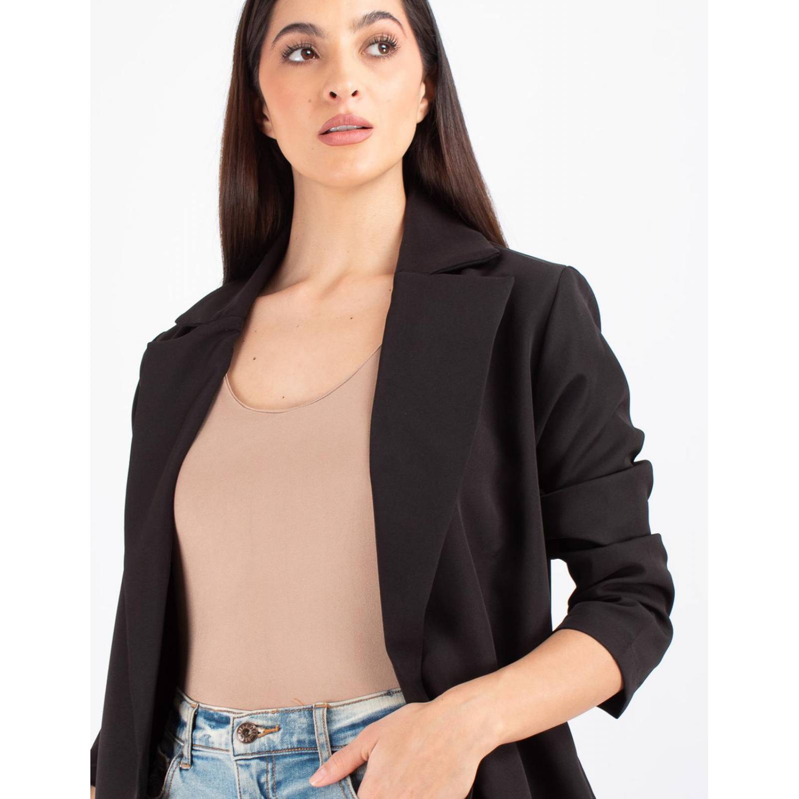 Maxi blazer con aberturas 