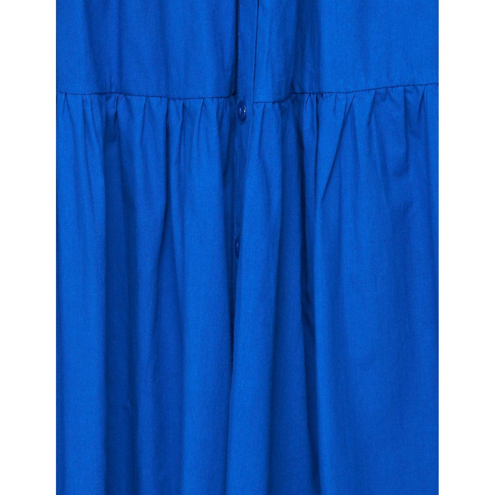 Vestido camisero de algodón manga bomba 