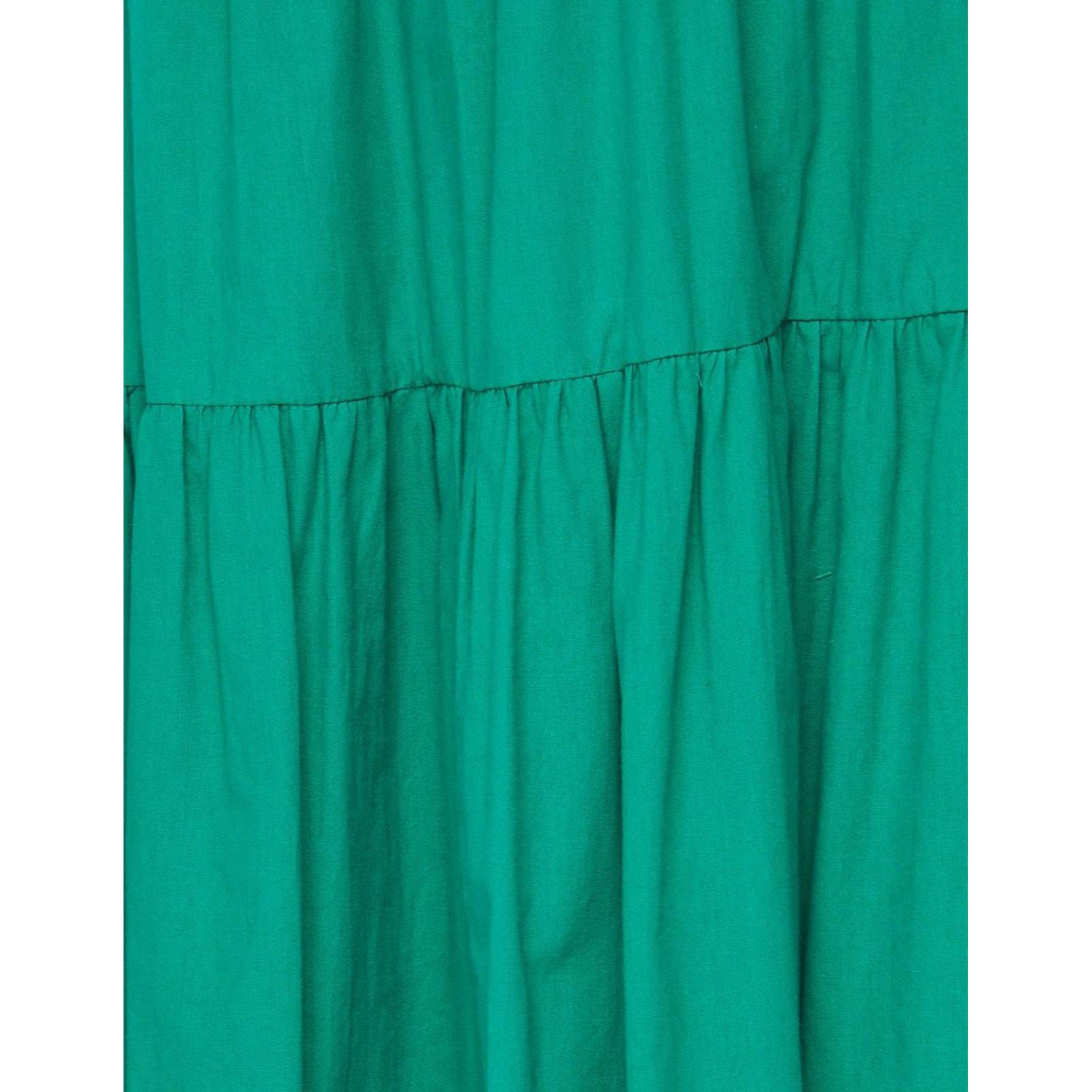 Vestido camisero de algodón manga bomba 