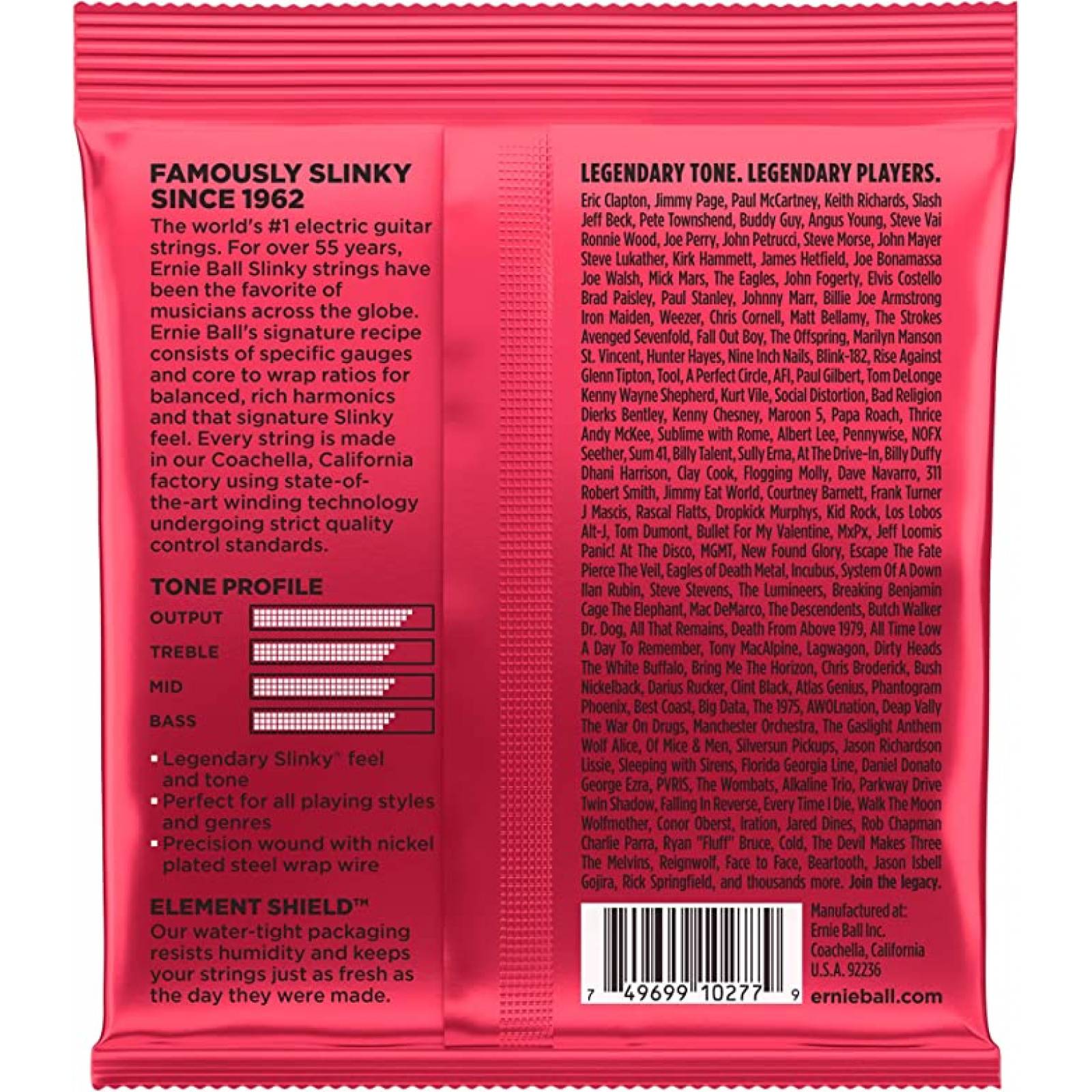 Cuerdas Ernie Ball para guitarra electrica Niquel 11-52