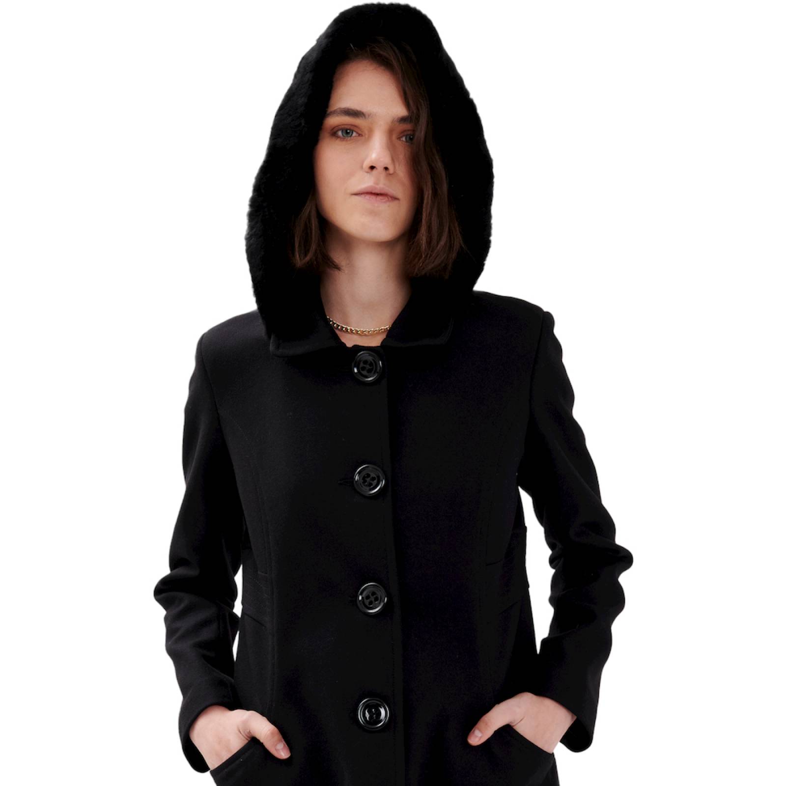 Blazer DN con capucha negro lana