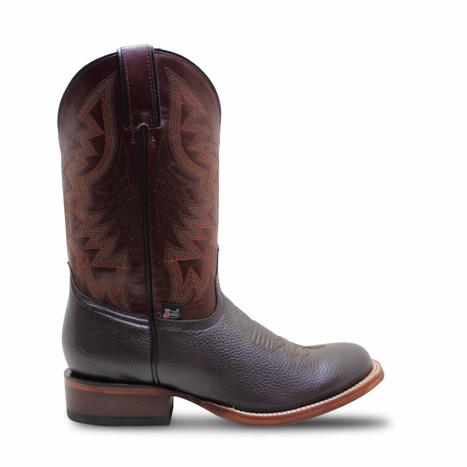 Botas Vaqueras Justin Para Hombre 5397 En Piel Punta Redonda