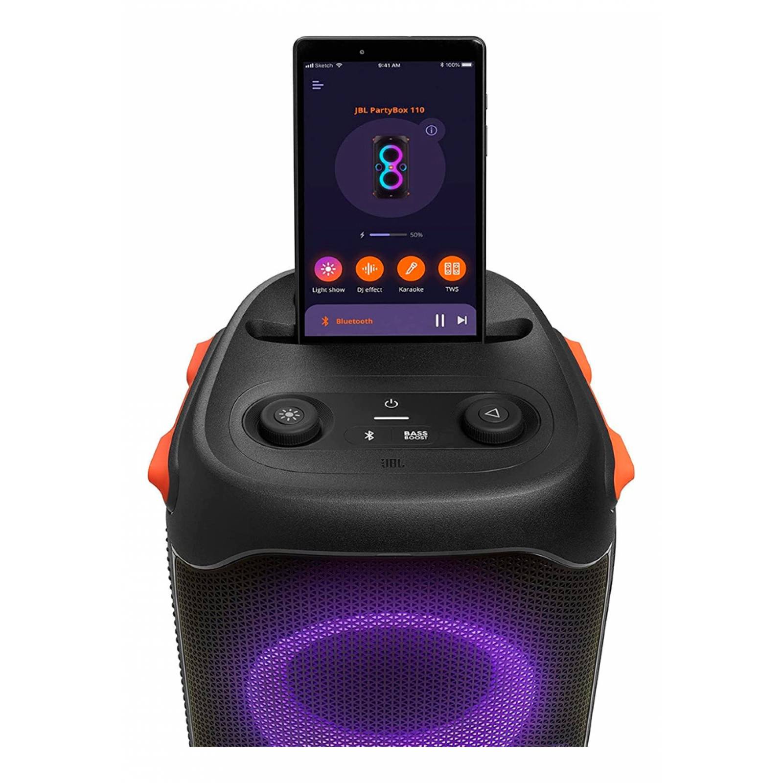 JBL PartyBox 110 - Altavoz portátil con Luces incorporadas.