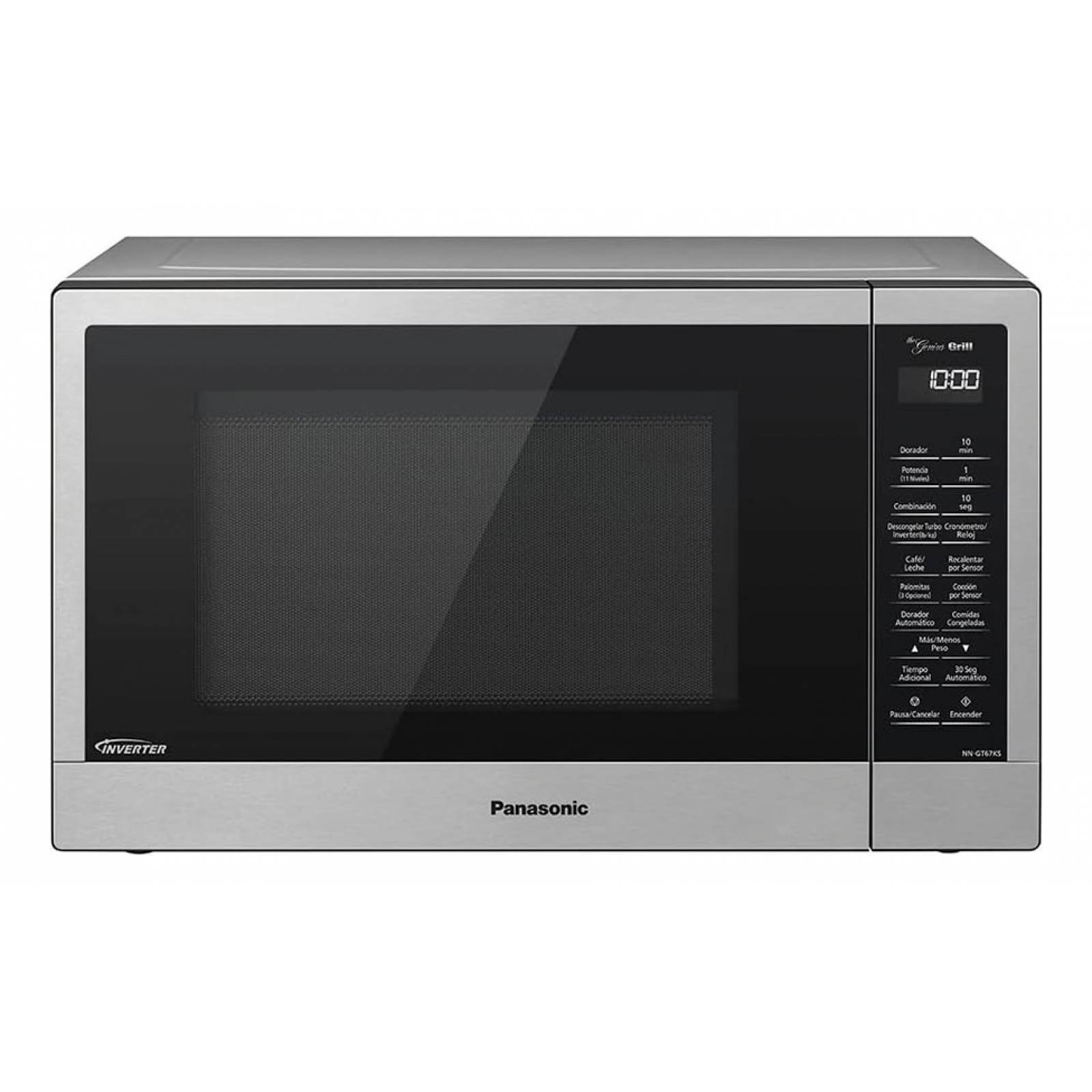 Microondas Panasonic 1.1 Pies Grill 2en1 Plata NN-GT67KSRPH