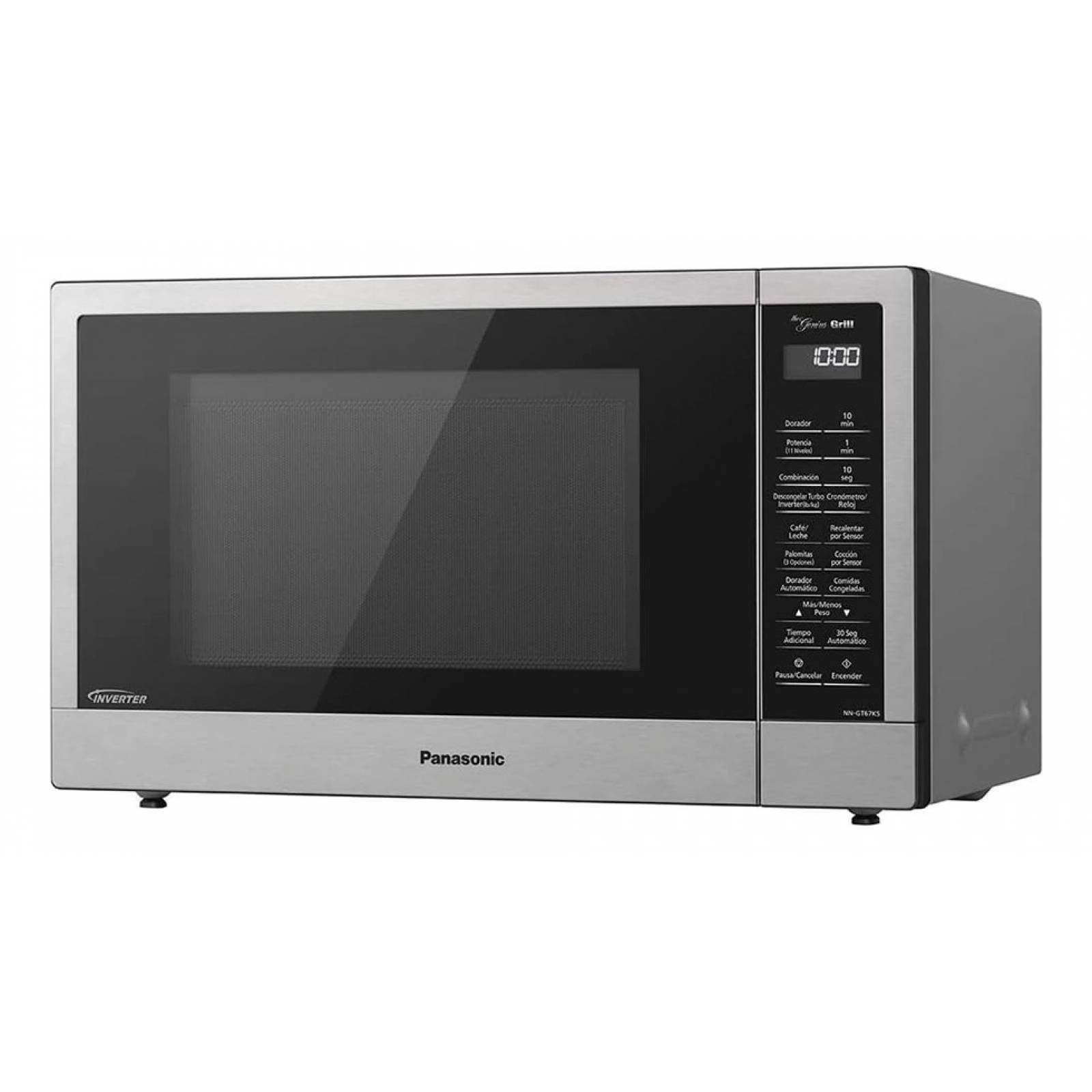 Microondas Panasonic 1.1 Pies Grill 2en1 Plata NN-GT67KSRPH