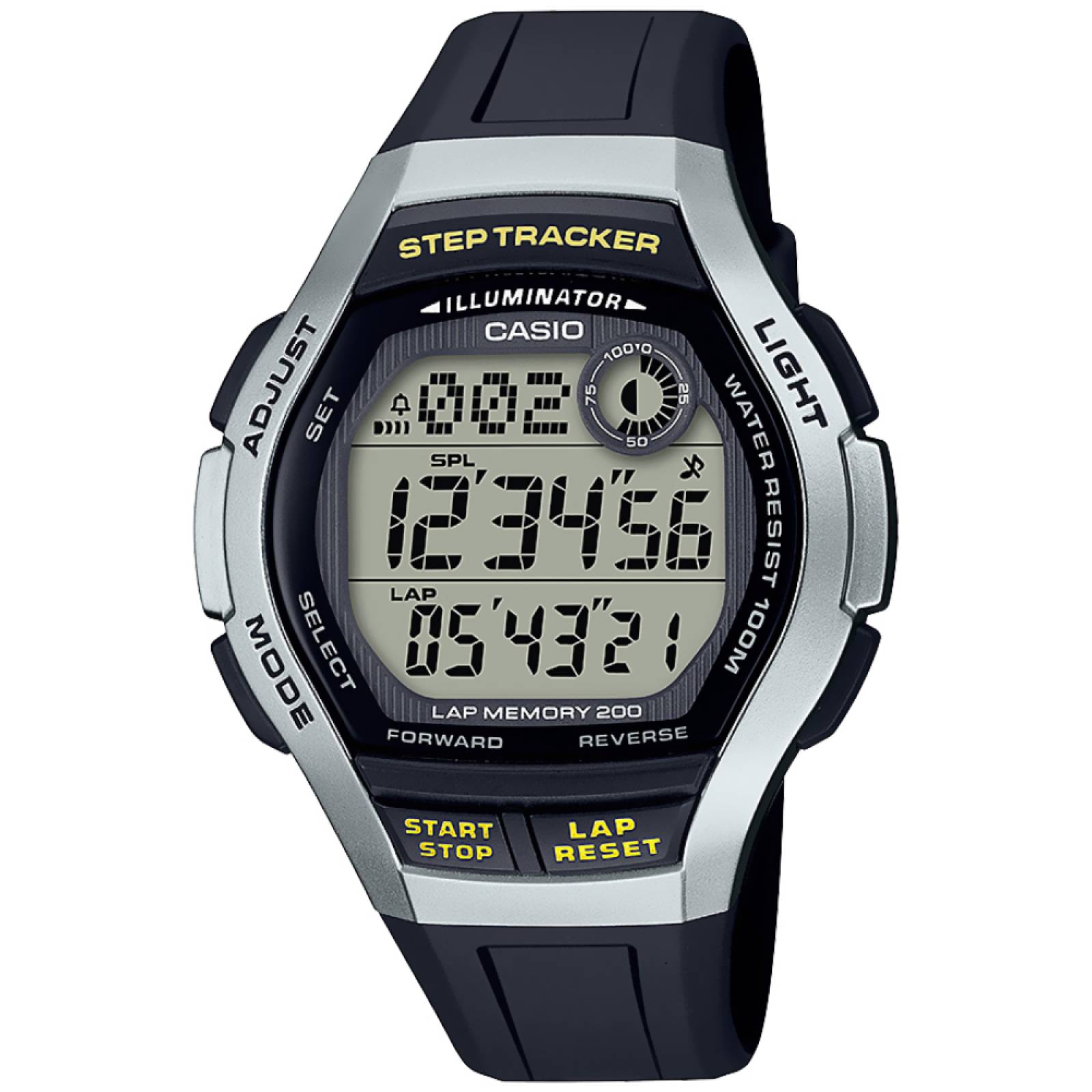 Reloj Casio Digital Step Tracker WS-2000H-1A2V