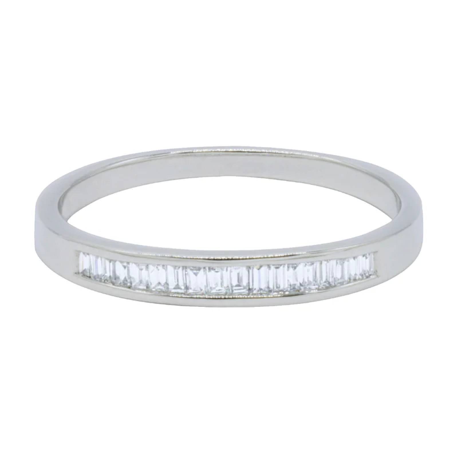 Churumbela de Oro Blanco 14K con Diamantes