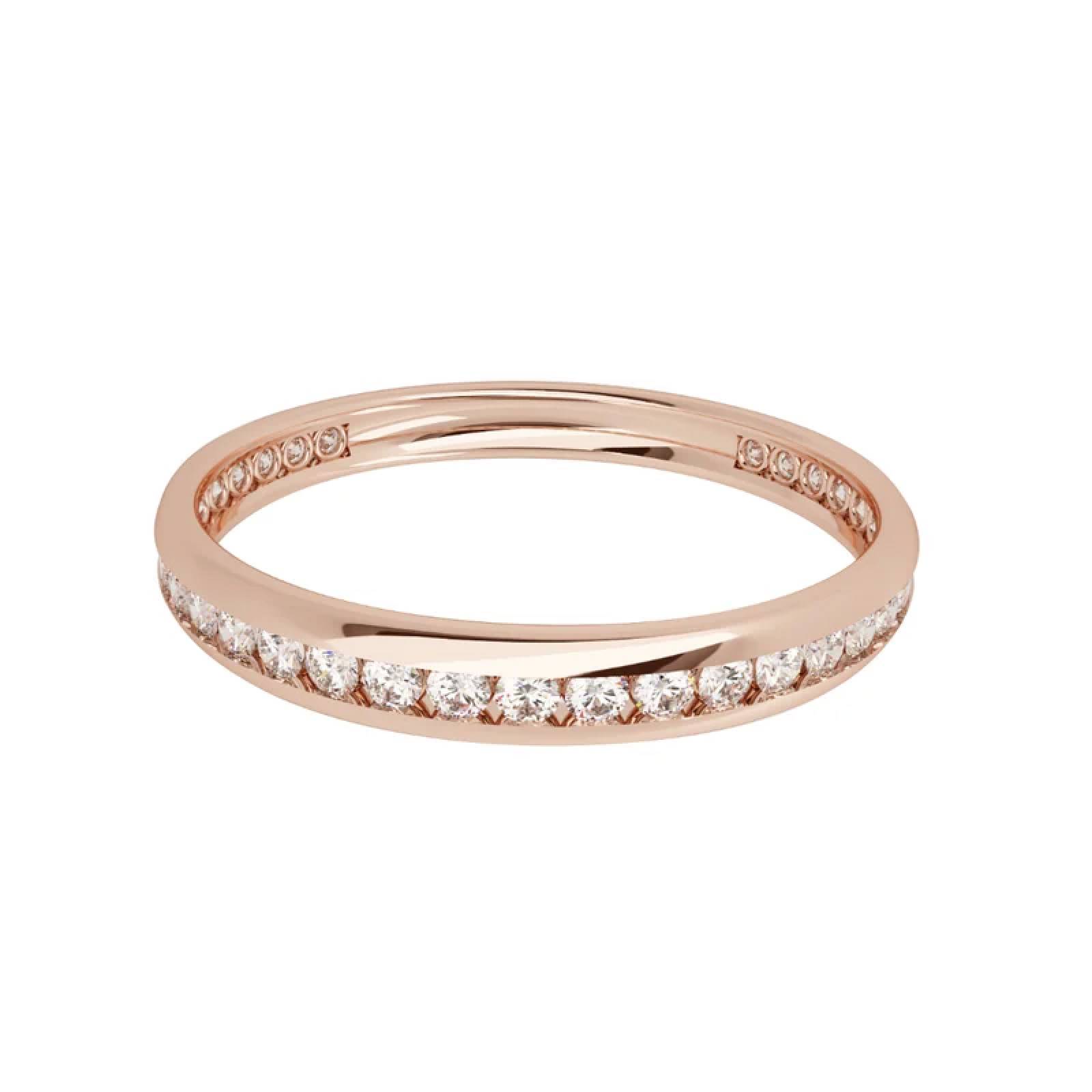 Churumbela de Oro Rosa 14K con Diamantes