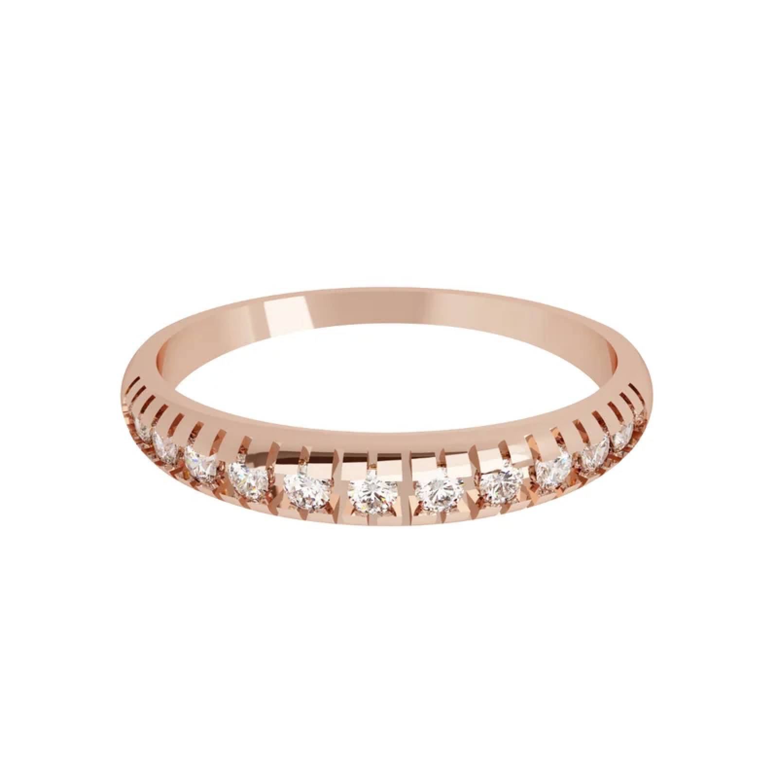 Churumbela de Oro Rosa 14K con Diamantes