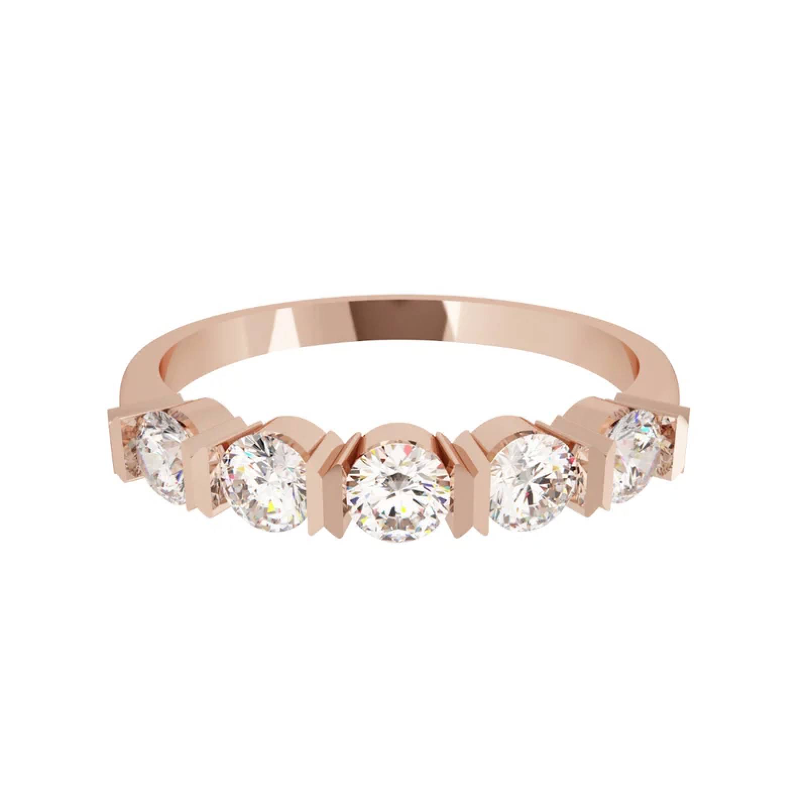 Churumbela de Oro Rosa 14K con Diamantes