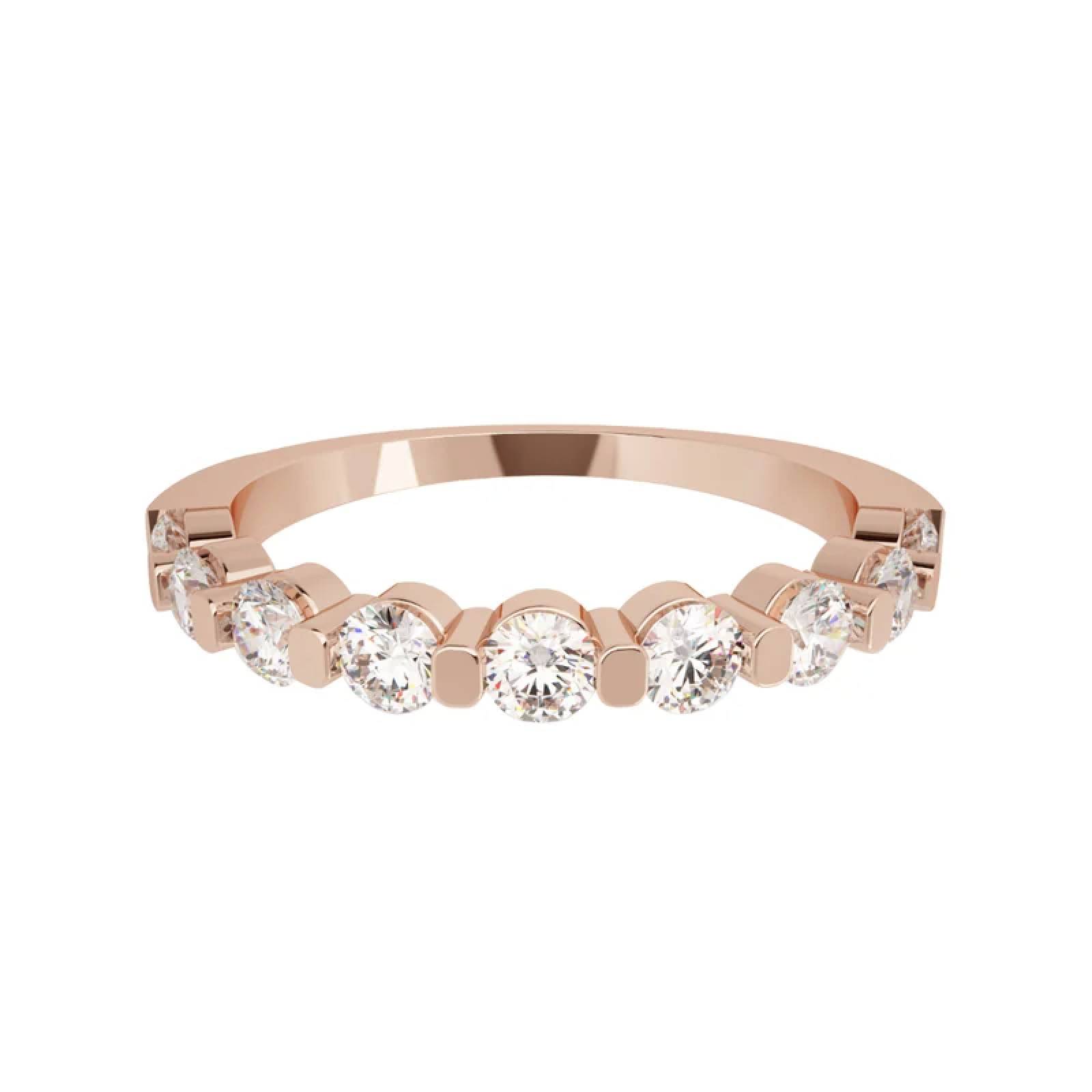 Churumbela de Oro Rosa 14K con Diamantes