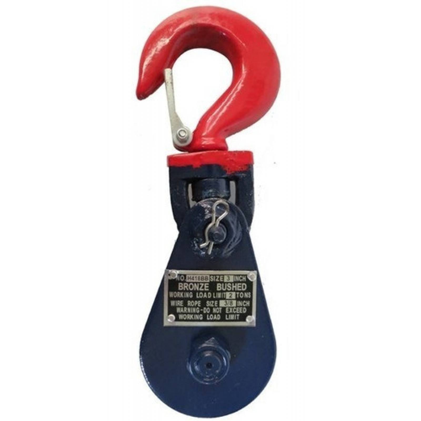 Polea Giratoria Pasteca Con Gancho Y Seguro De 4 Tons