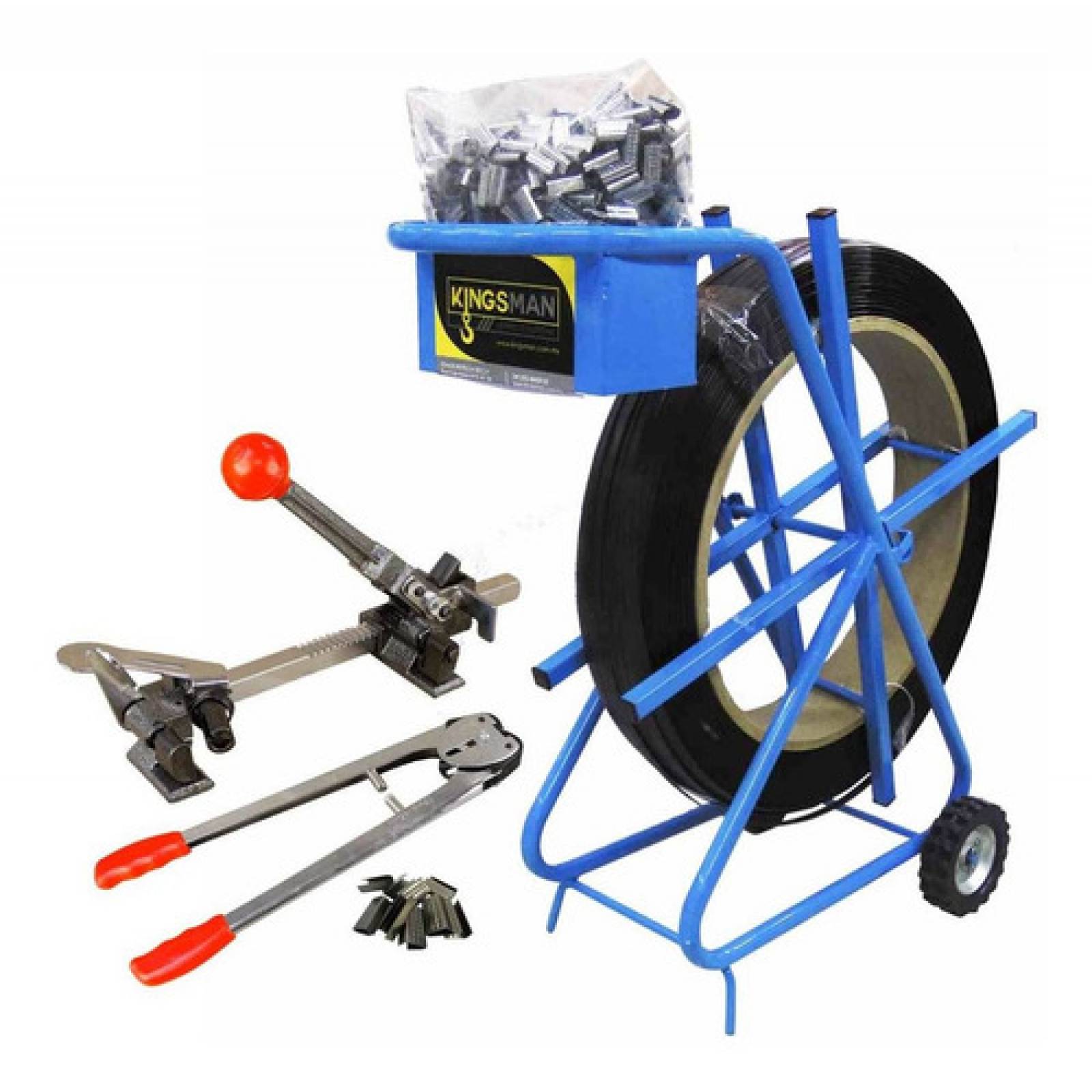 Combo Herramientas Para Flejar Carrito Fleje, Pinzas Y Grapa