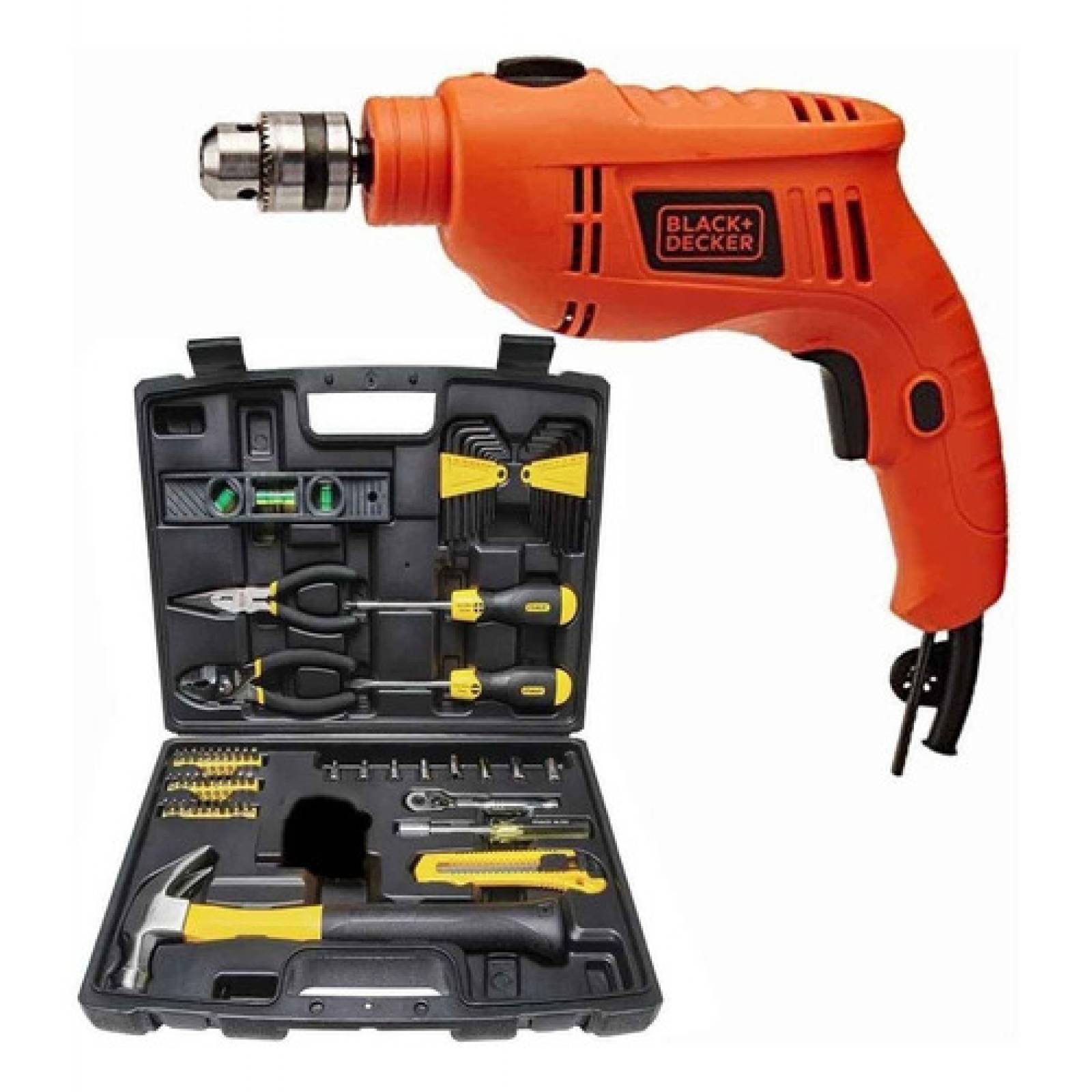 Set Herramientas Manual + Taladro Rotomartillo 1 Vel 550w
