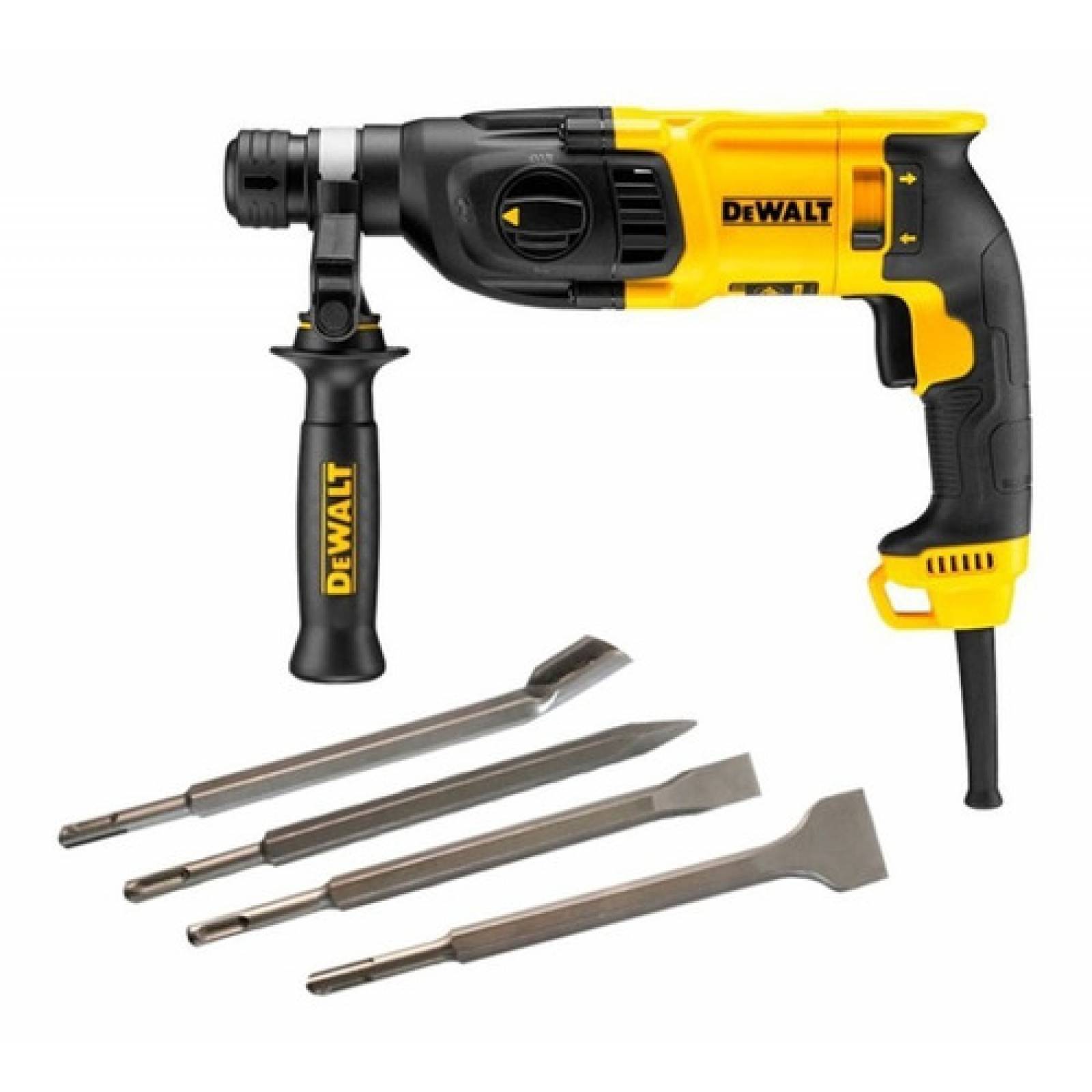 Cincel Sds Plus 4pzs + Taladro Rotomartillo Sds Plus Dewalt