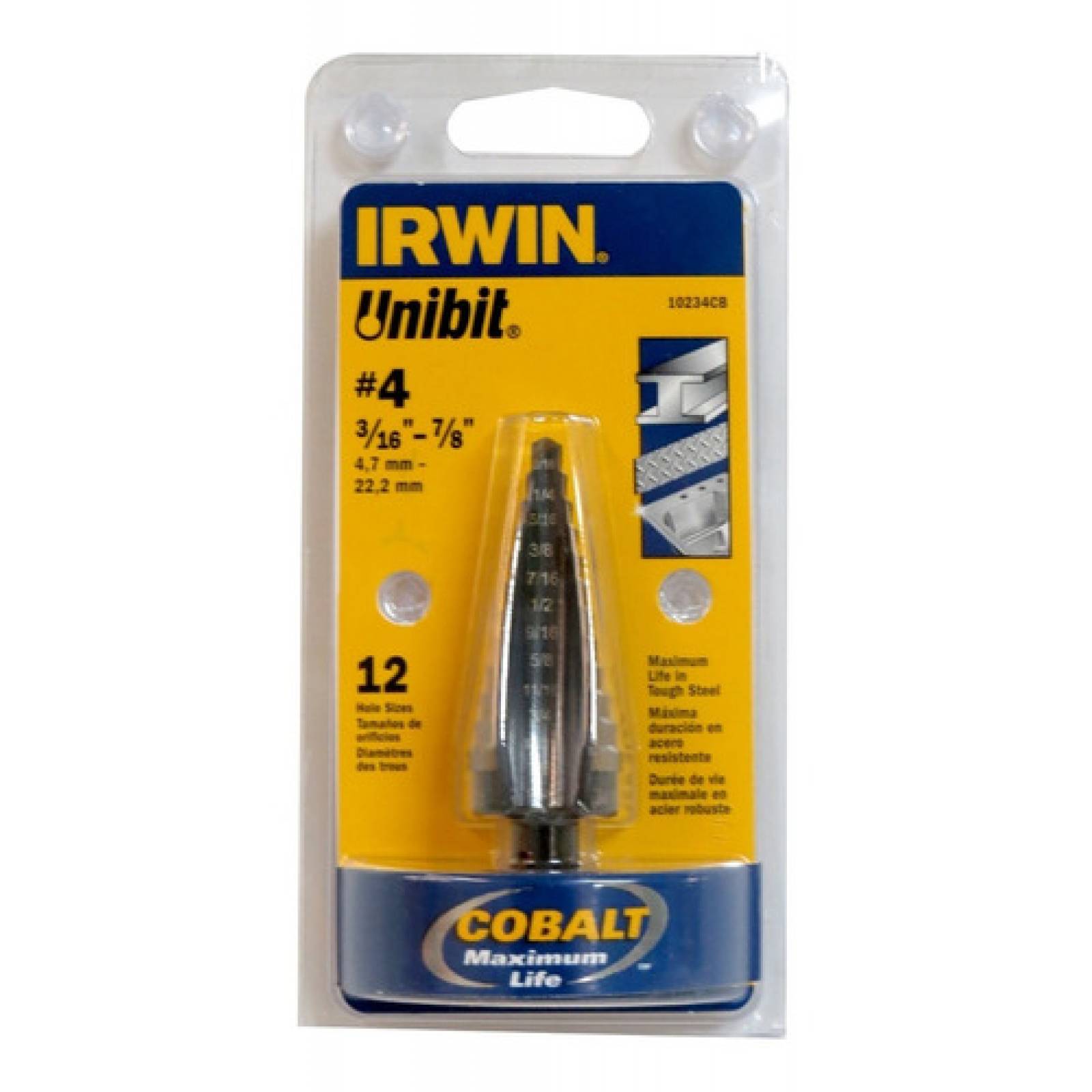 Broca Escalonada Para Metal 3/16 -7/8 10234-12 Irwin