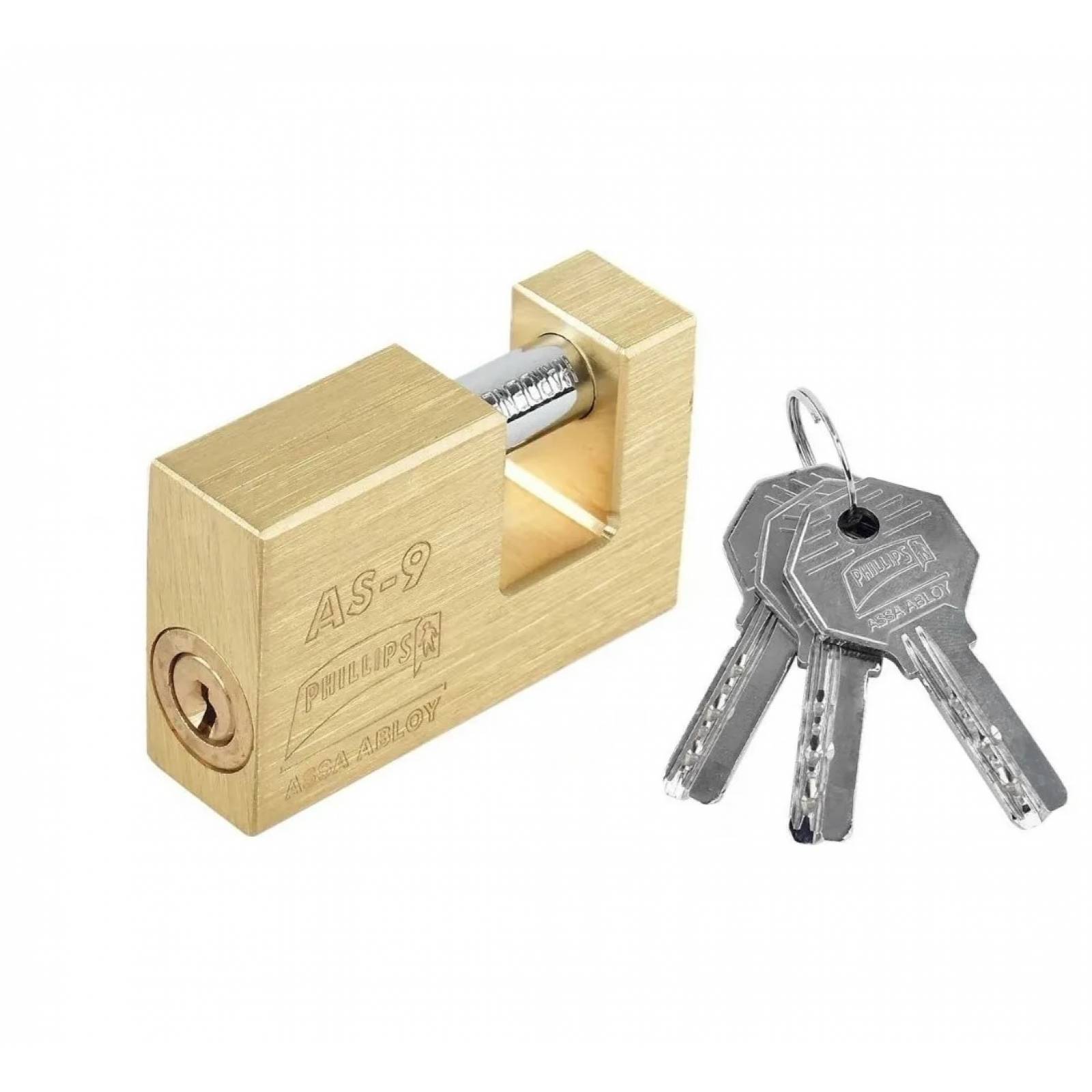 Candado De Latón Phillips As-9 75mm Para Cortina Metálica
