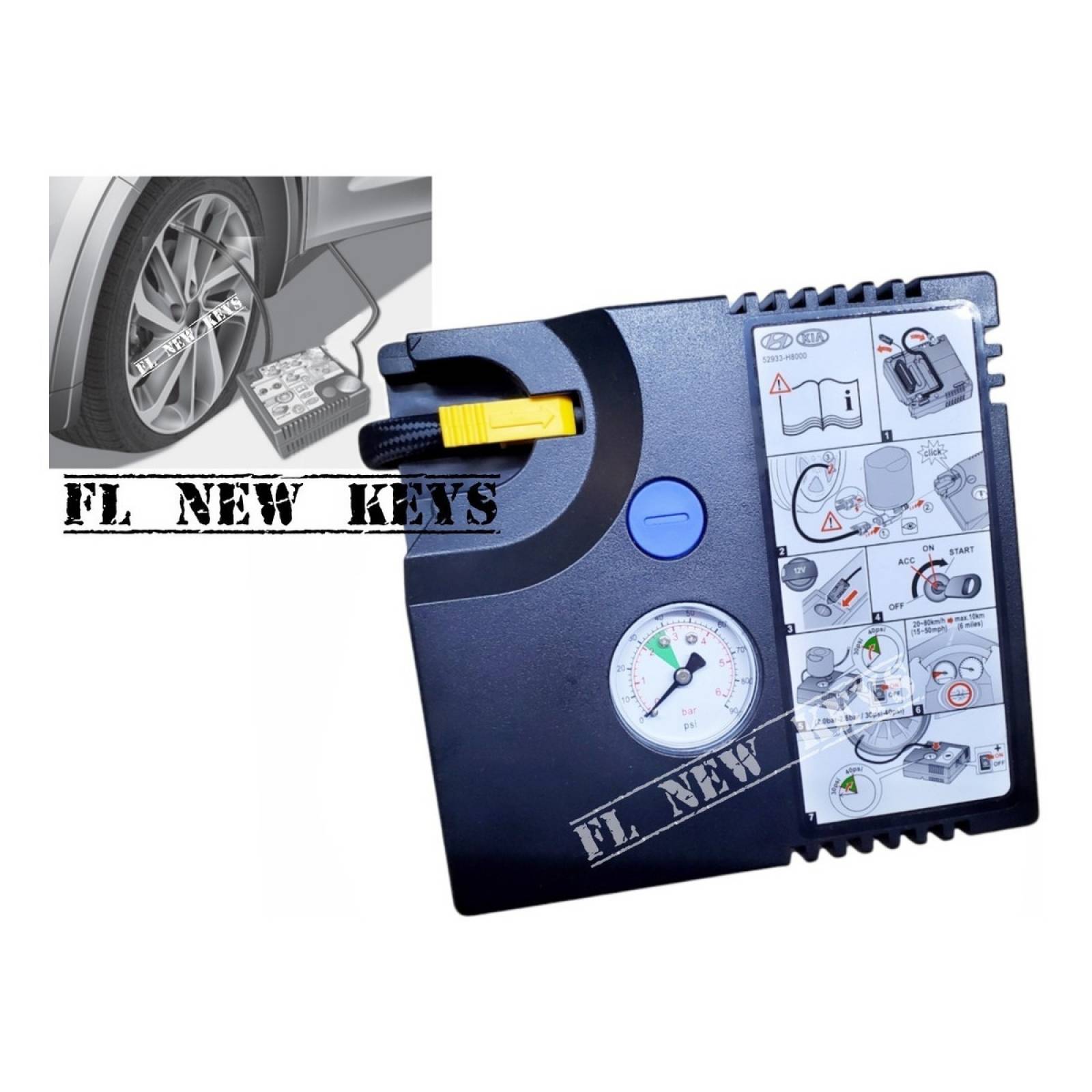 Compresor Aire Eléctrico Infla Llantas Original Kia Hyundai