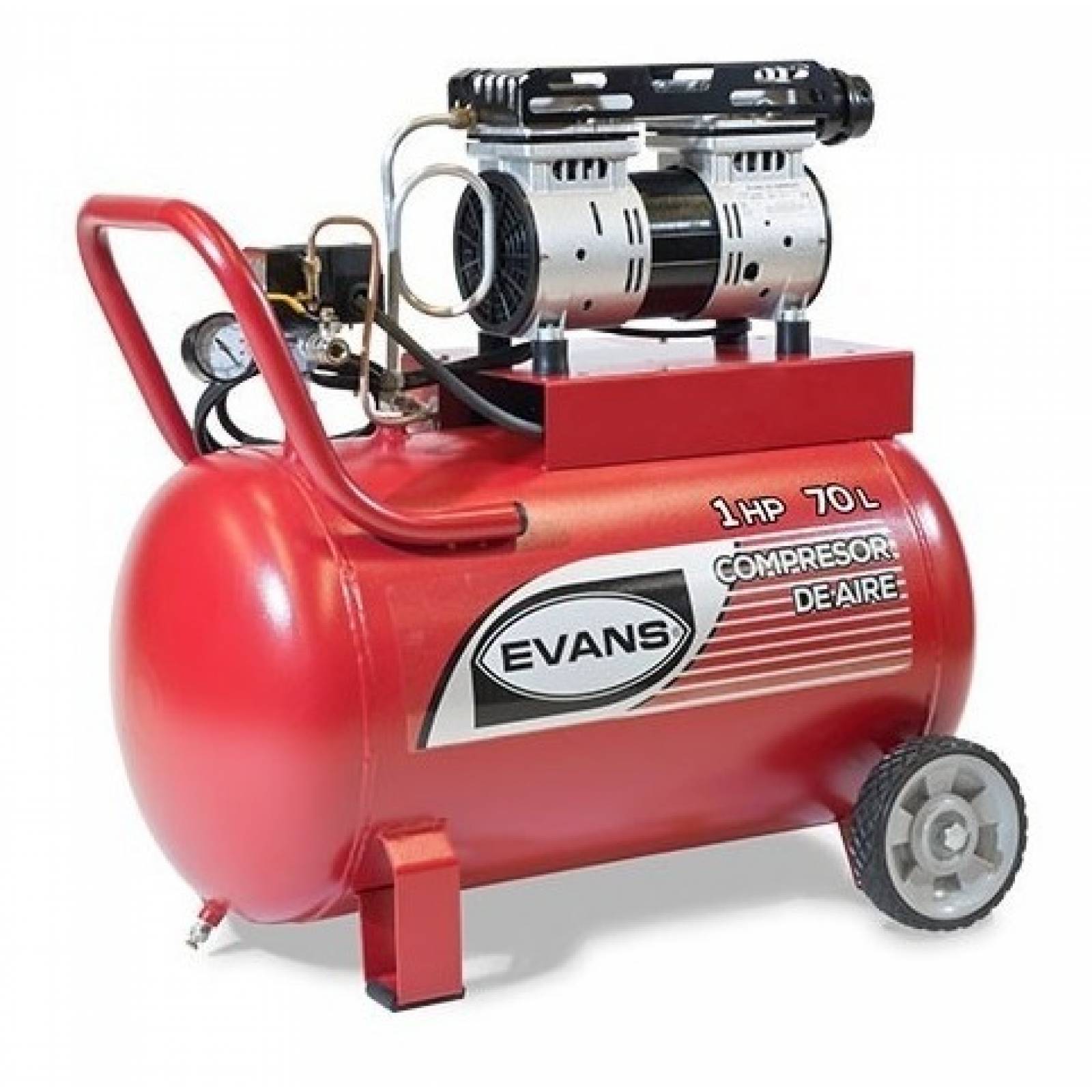 Compresor De Aire Libre De Aceite 1 Hp Evans El050me100-070