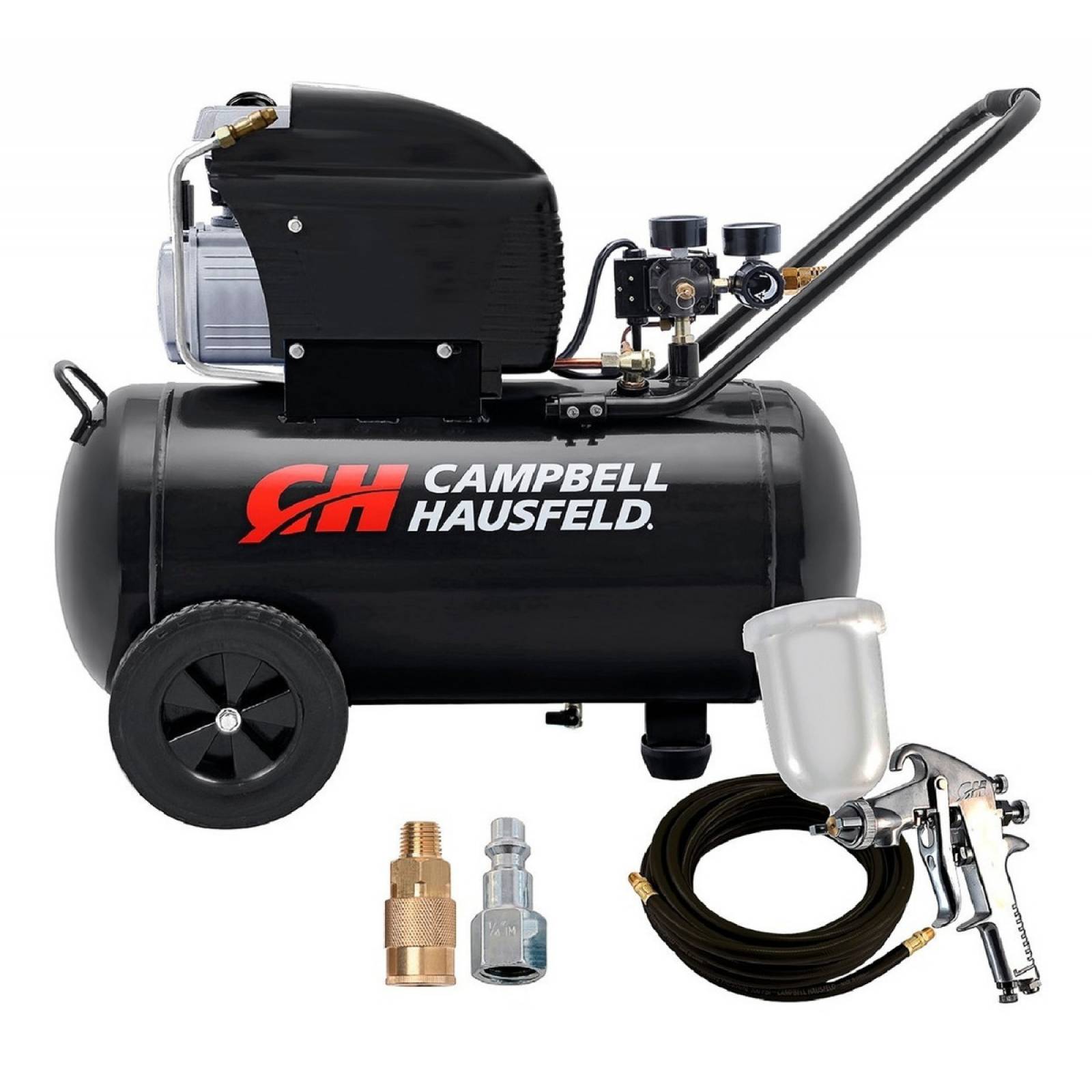Compresor Aire 50 Litros 2hp Con Manguera Y Pistola Campbell