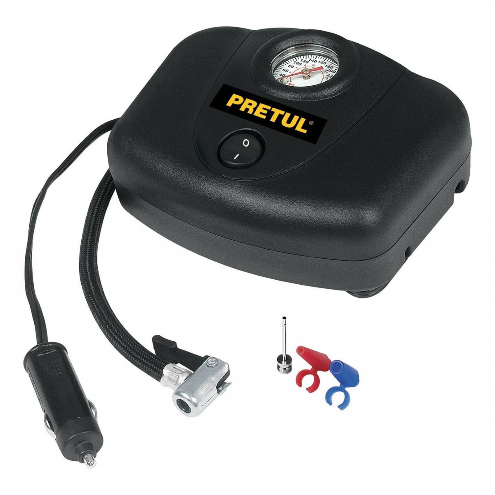 Compresor Aire Portatil Mini Para Auto 12 V Con Manometro
