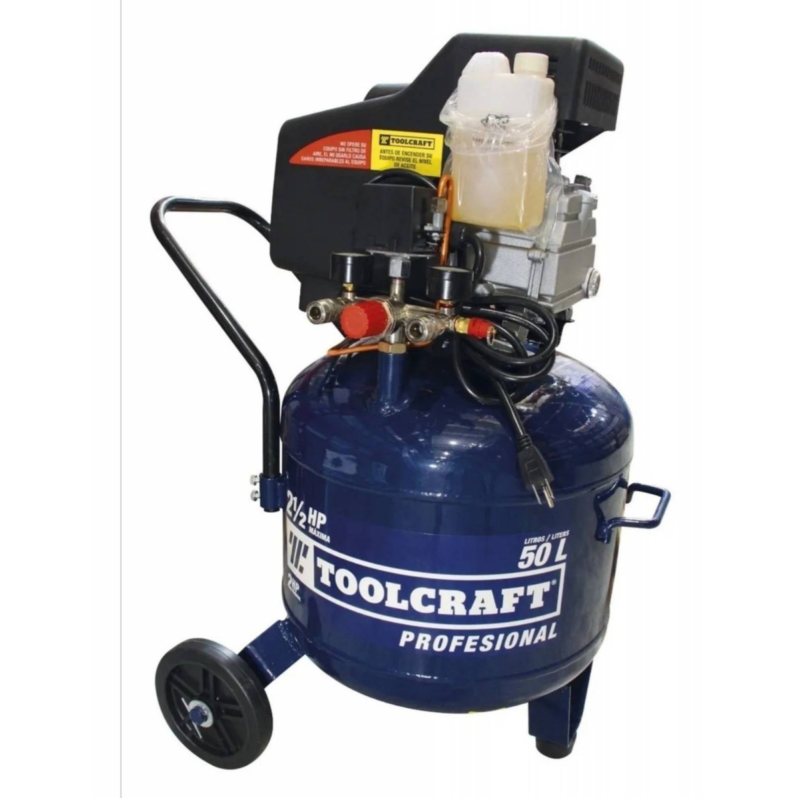 Compresor De Aire 50 Litros Vertical Toolcraft