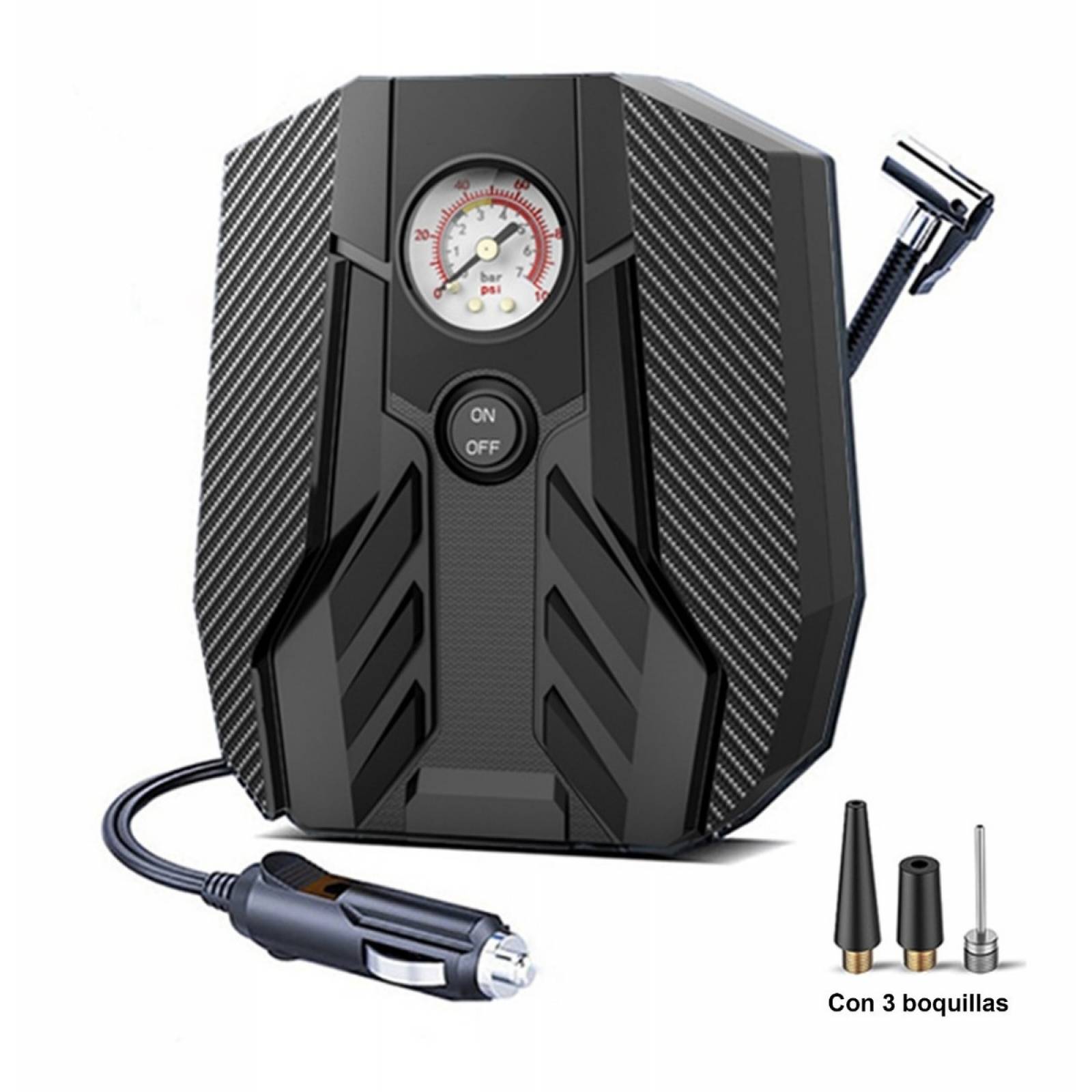 Compresor De Aire Mini Para Llanta Auto Portátil 12v 100psi