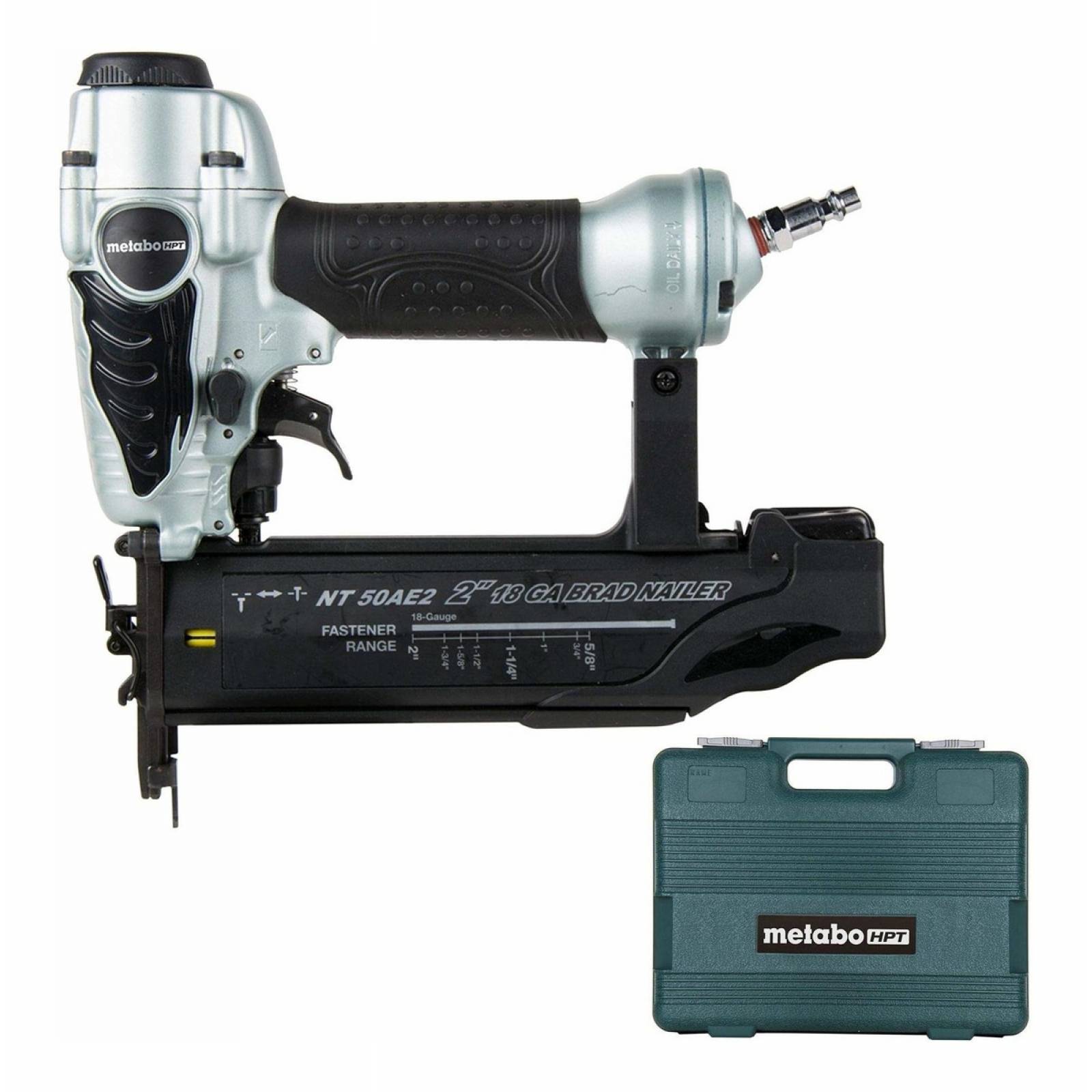 Metabo Hpt Brad Nailer Kit, Neumático, Calibre 18, 5/8 Pulga