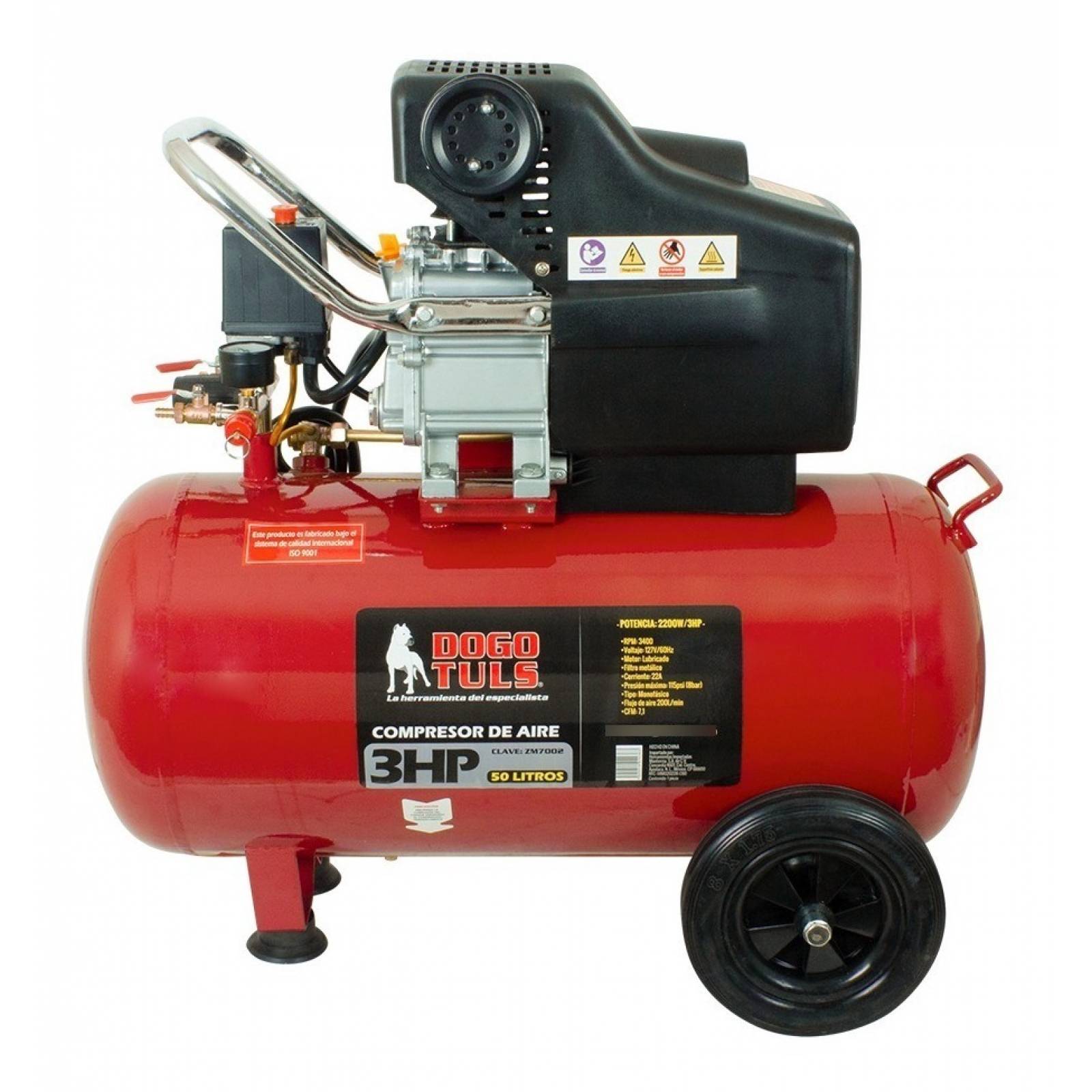 Compresor De Aire Directo Lubricado Motor 3hp 50 L