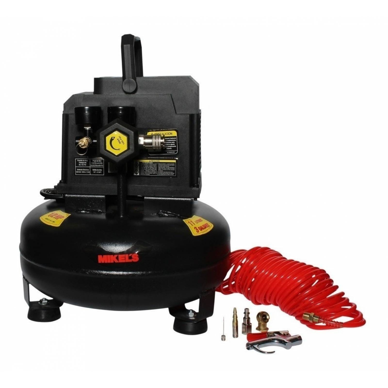 Compresor Aire 1/2 Hp Libre Aceite 3g  12l Ca-1/2hp Mikels