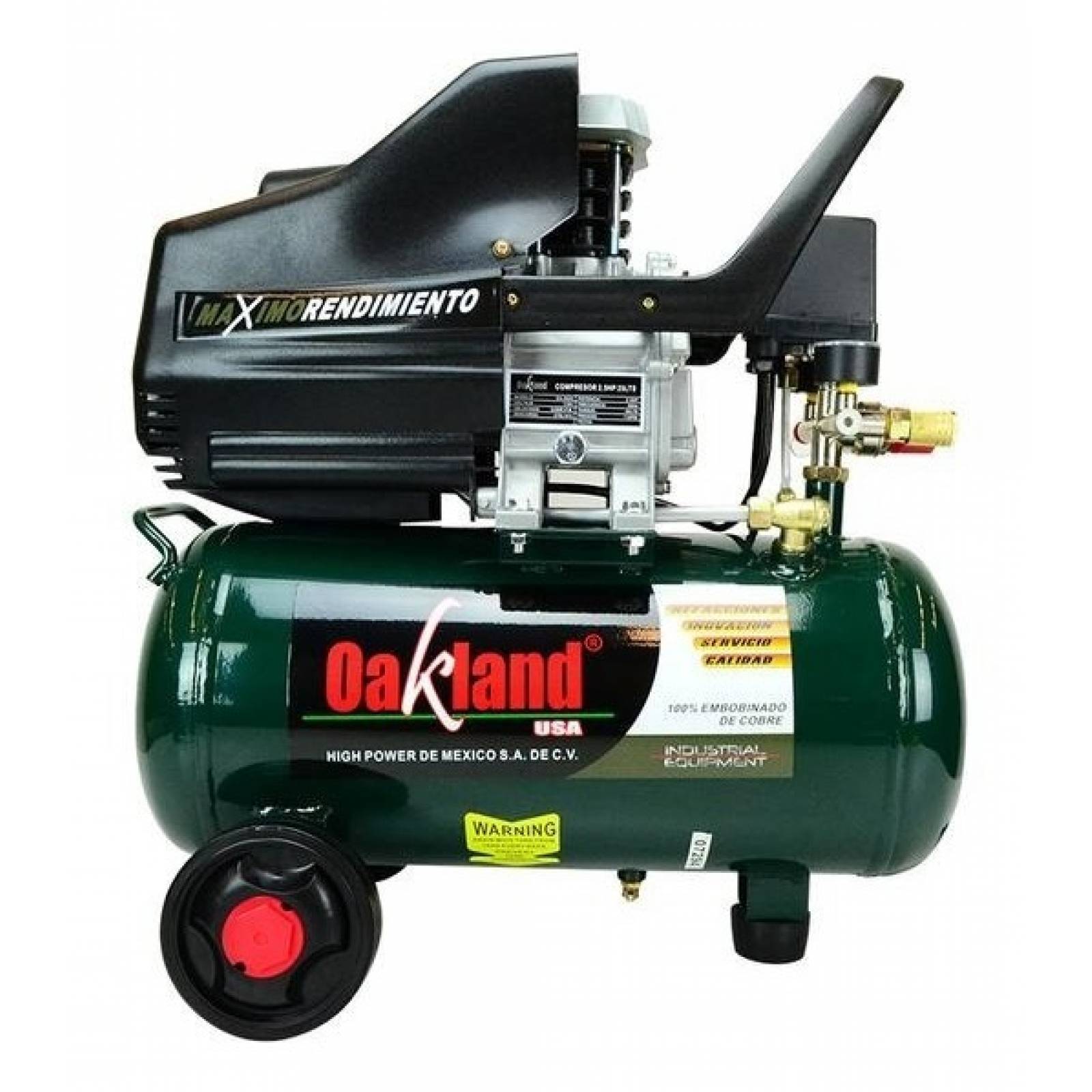 Compresor Aire 2.5 Hp 25 Litros Oakland Aok Ca-2525