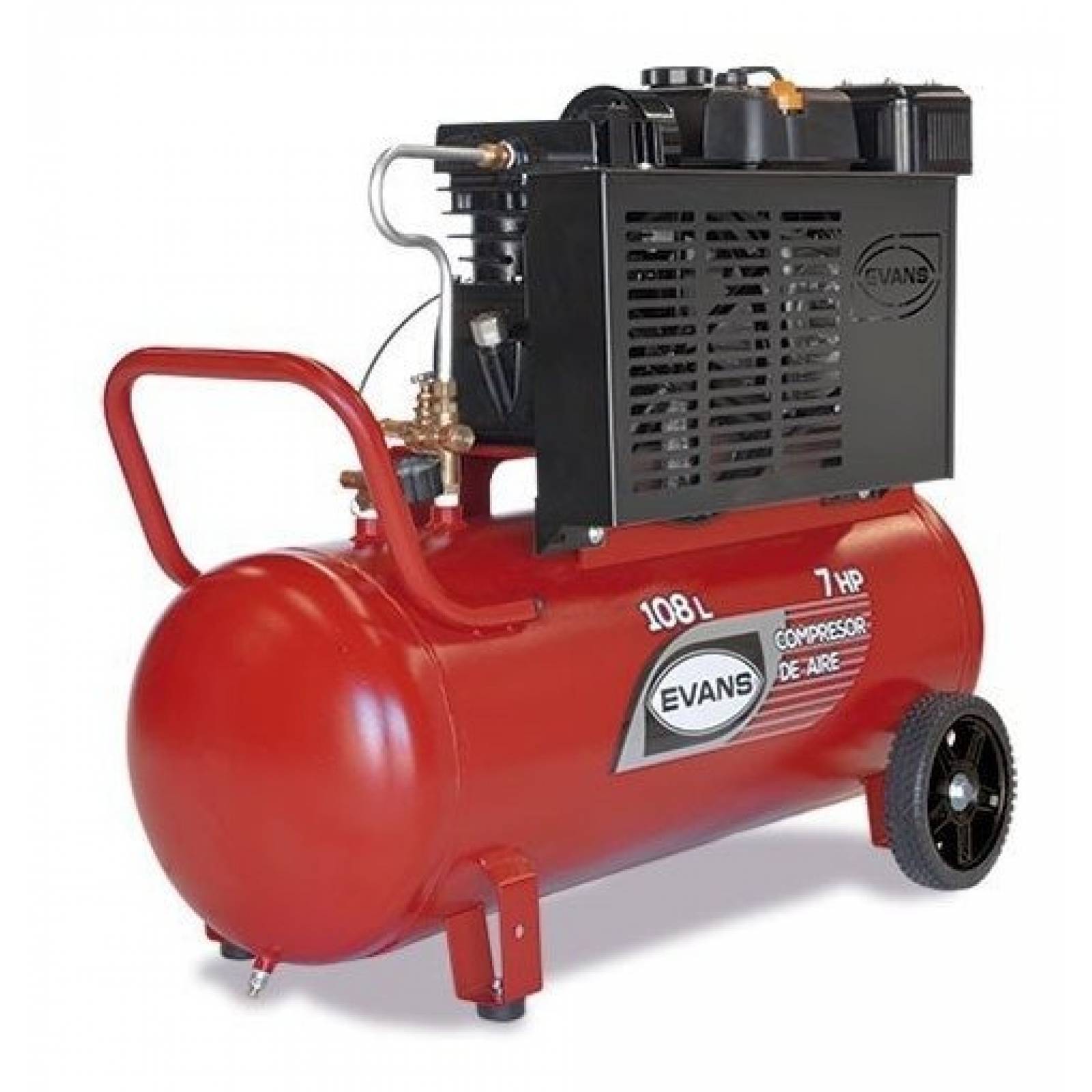 Compresor De Aire Motor A Gasolina 7hp Evans Tanque 108 Lts