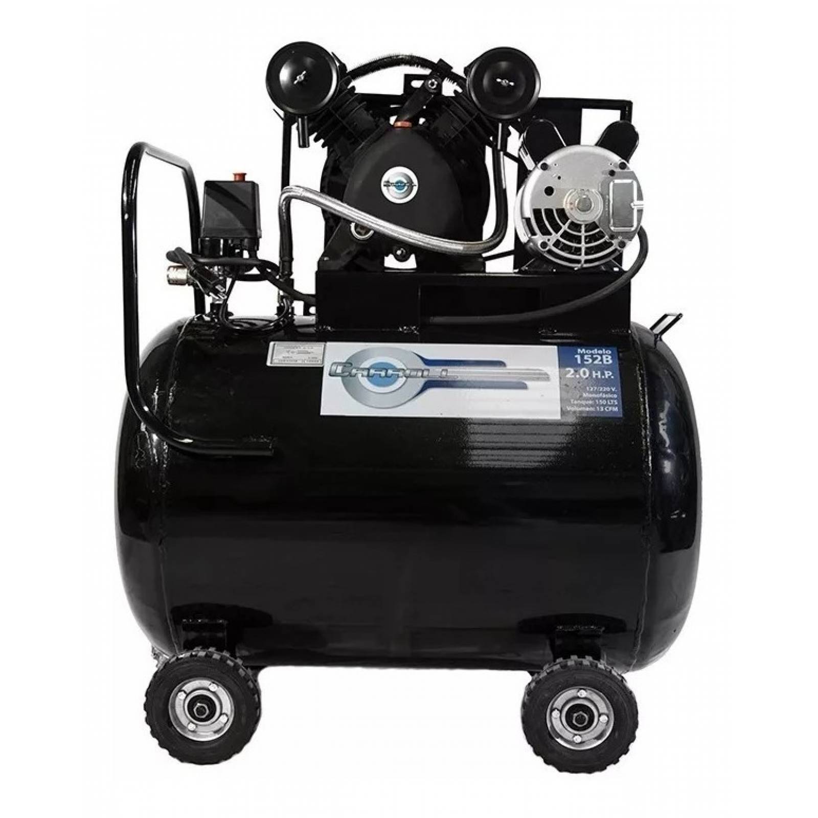 Compresor De Aire 150 Lts. Motor 2 Hp, Cabezal 11 Cfm