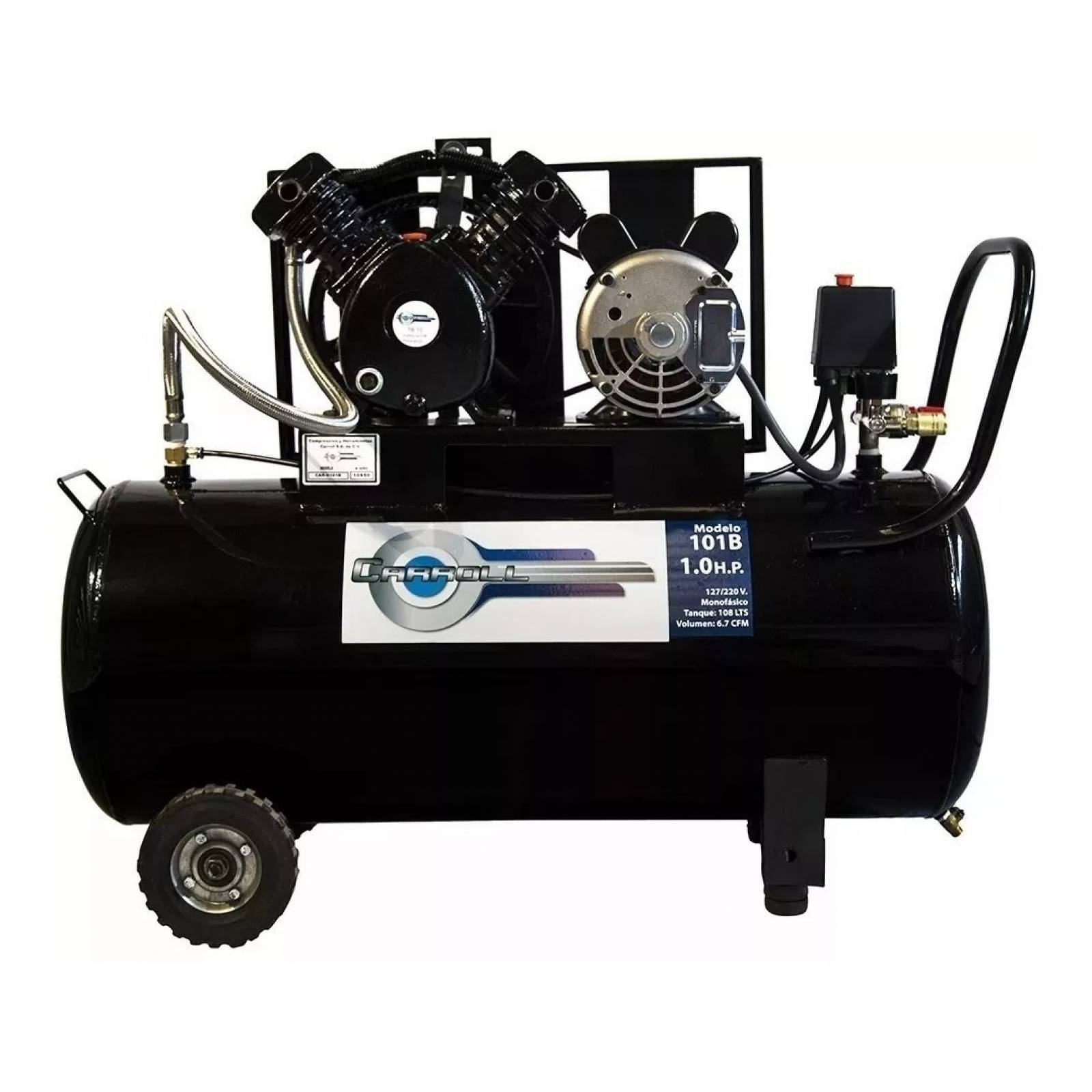 Compresor De Aire 108 Lts Motor 1 Hp 6 Cfm Car-h101b