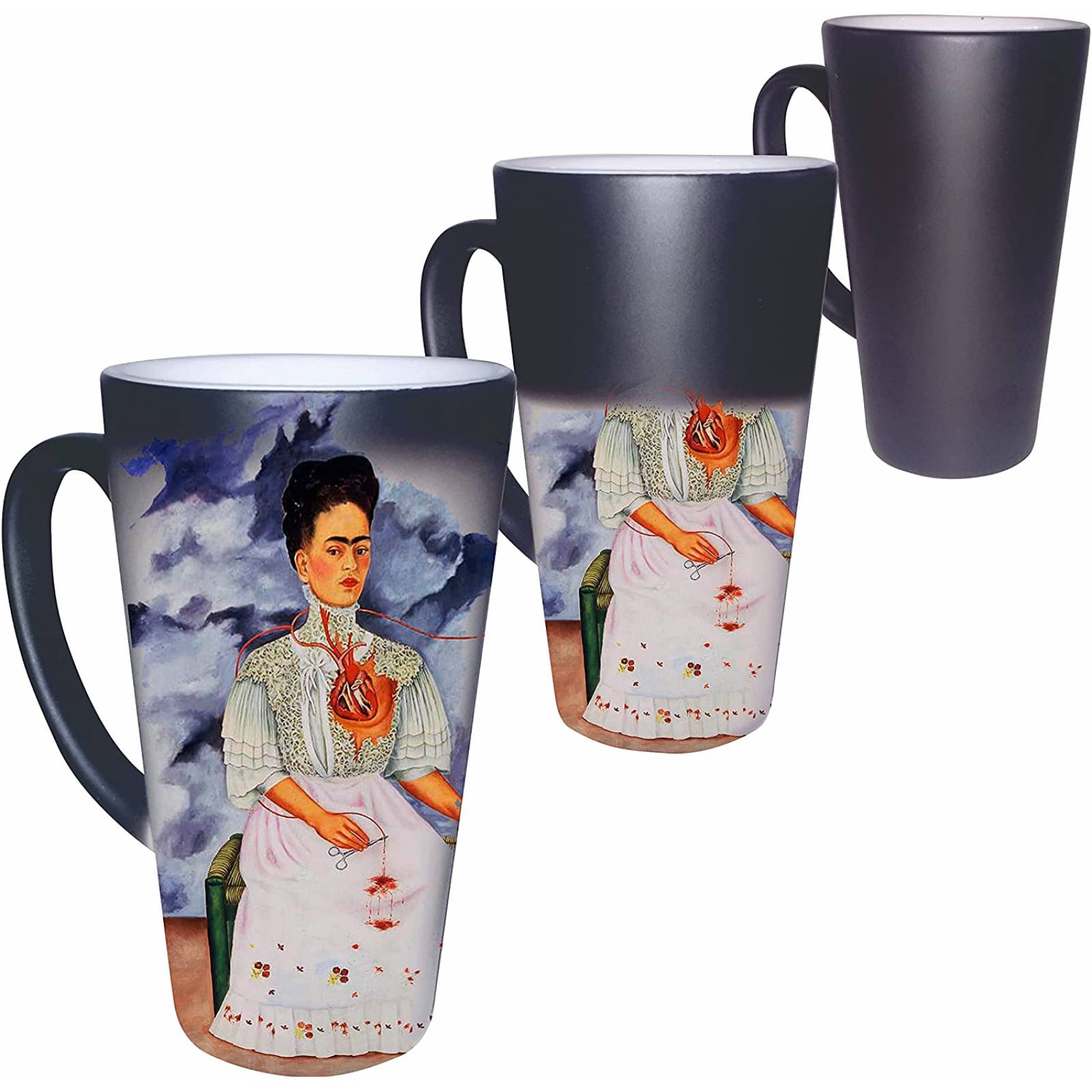  Taza Mágica Grande Las dos Fridas. Frida Kahlo. Cónica 17 Oz