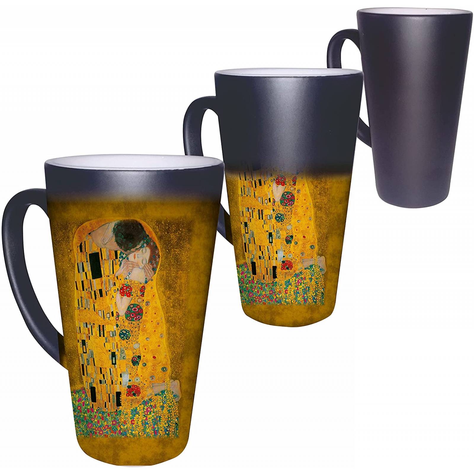  Taza Mágica Grande El beso. Gustav Klimt Der Kuss Cónica 17 Oz