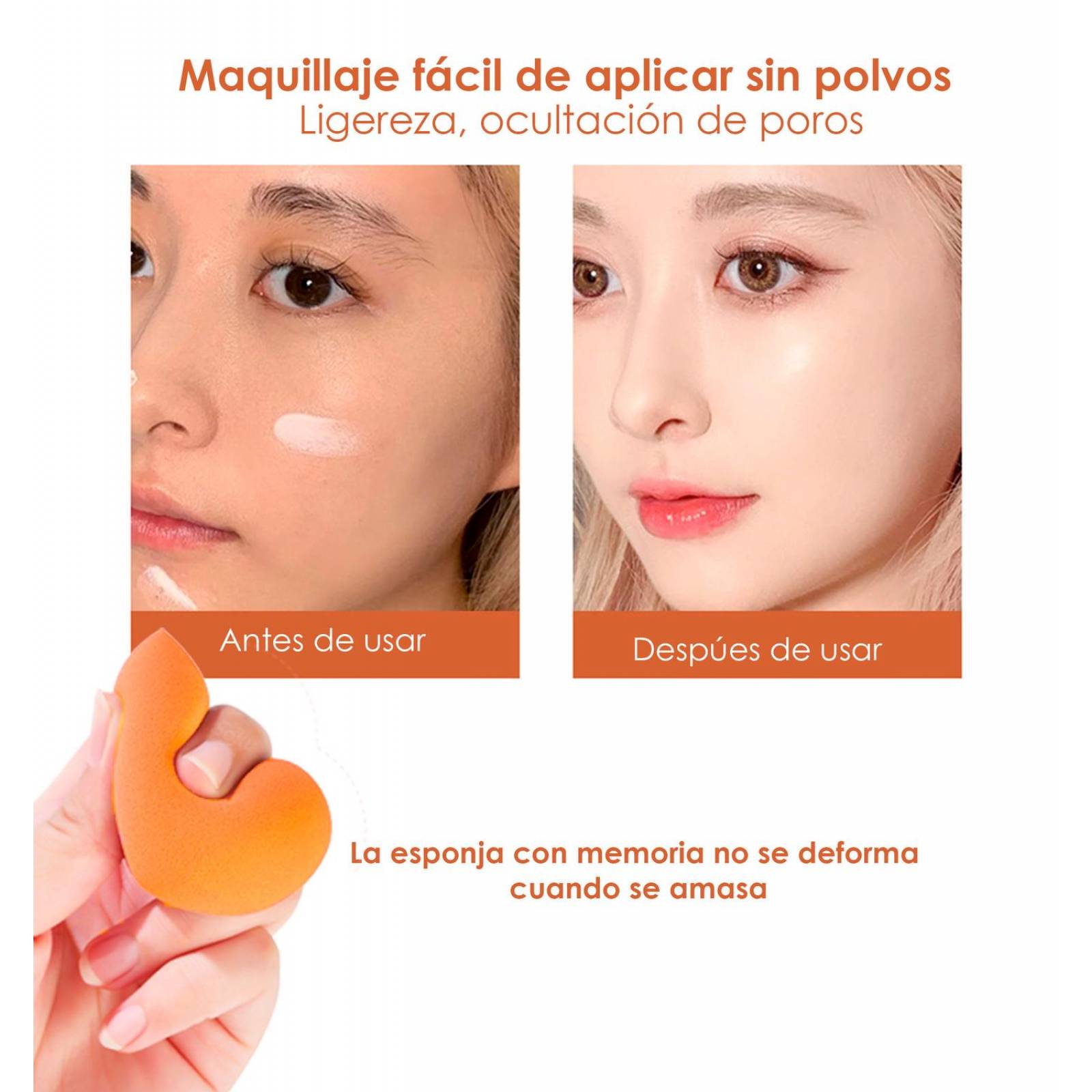 Set Esponjas Maquillaje Indeformables Base Calidad Original 