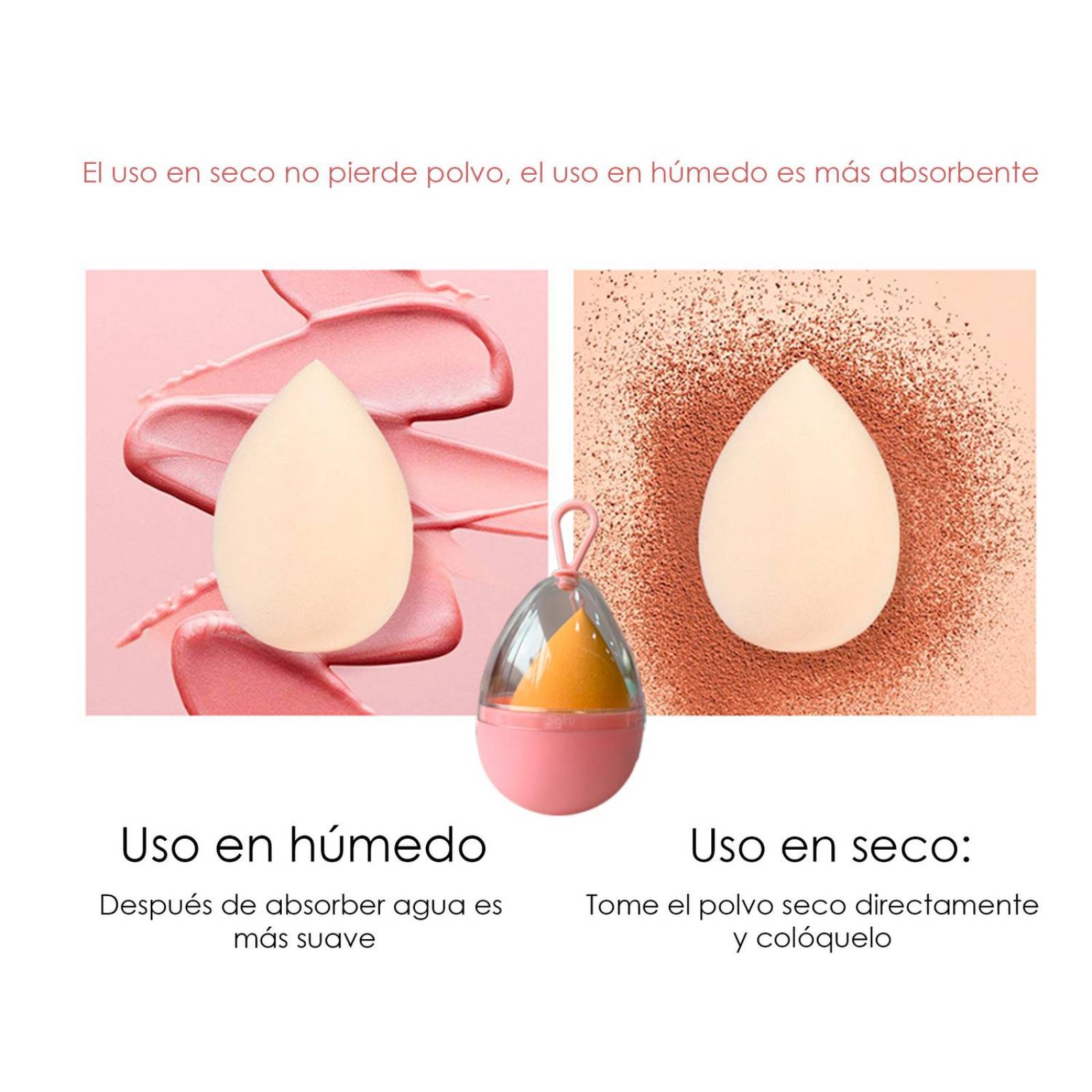 Set Esponjas Maquillaje Indeformables Base Calidad Original 